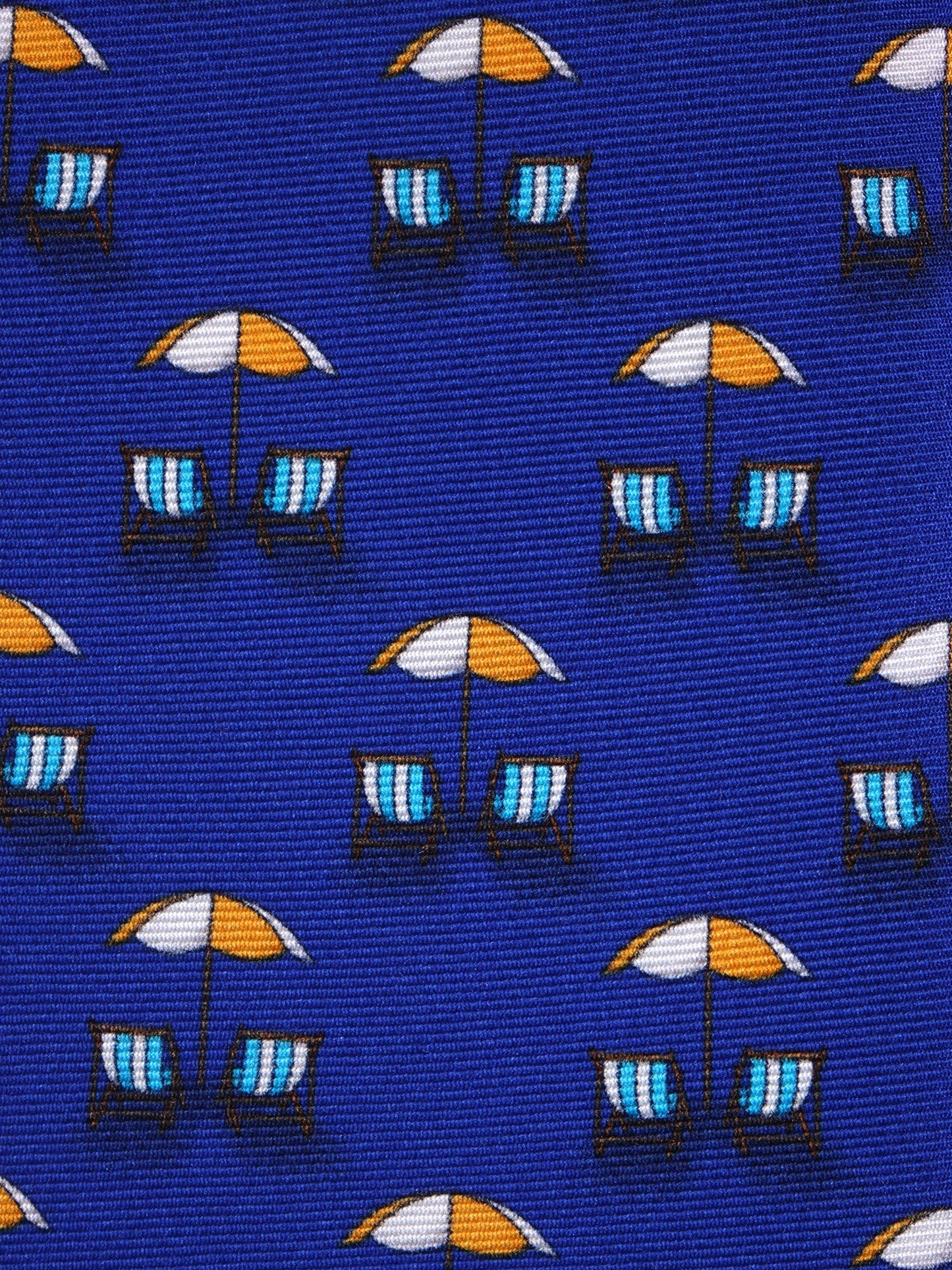 Electric blue silk twill 3-fold tie LAMPO