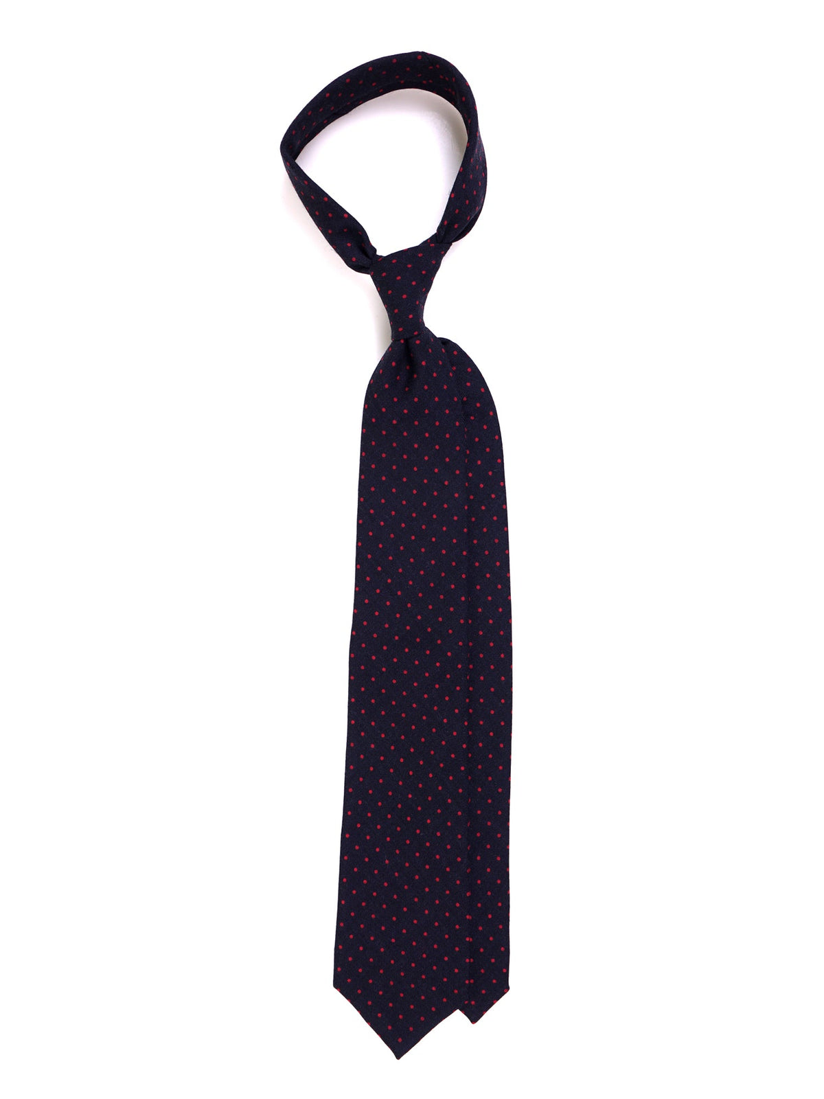 Blue 3-fold pure wool tie LEETO