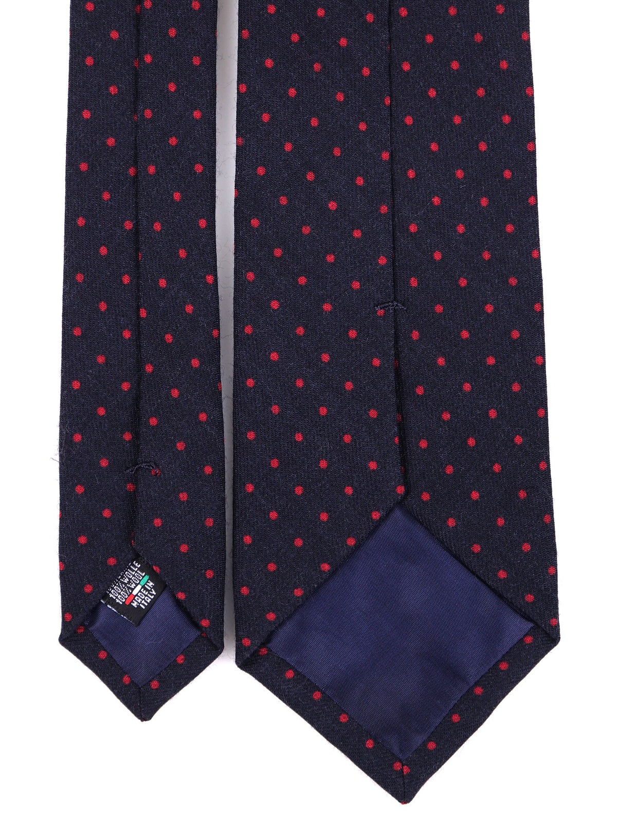 Blue 3-fold pure wool tie LEETO
