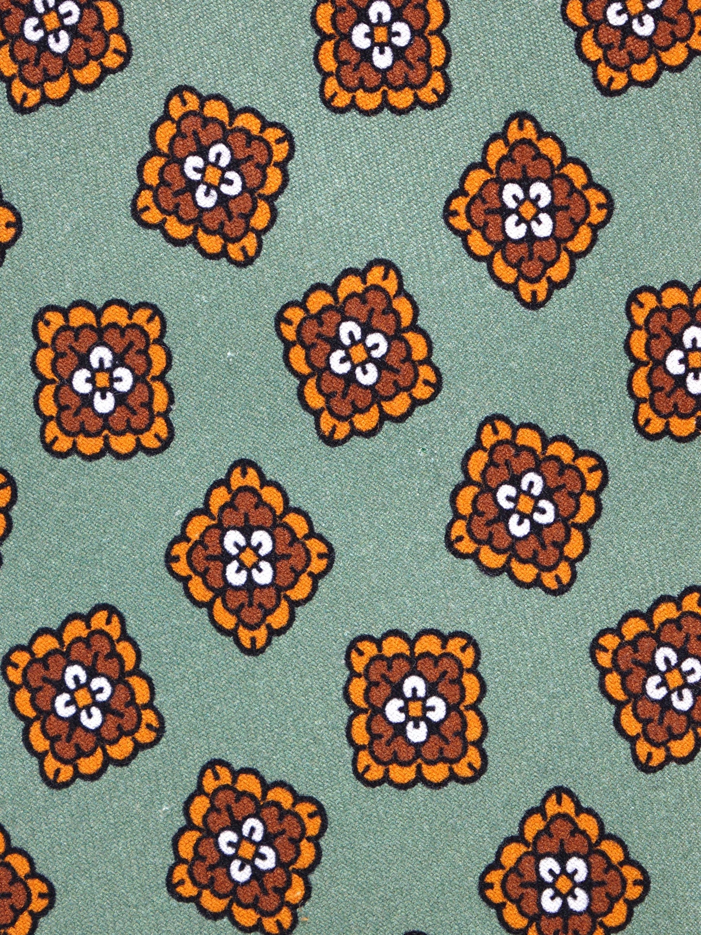 LEMBO Green Madder Silk 3 fold Tie