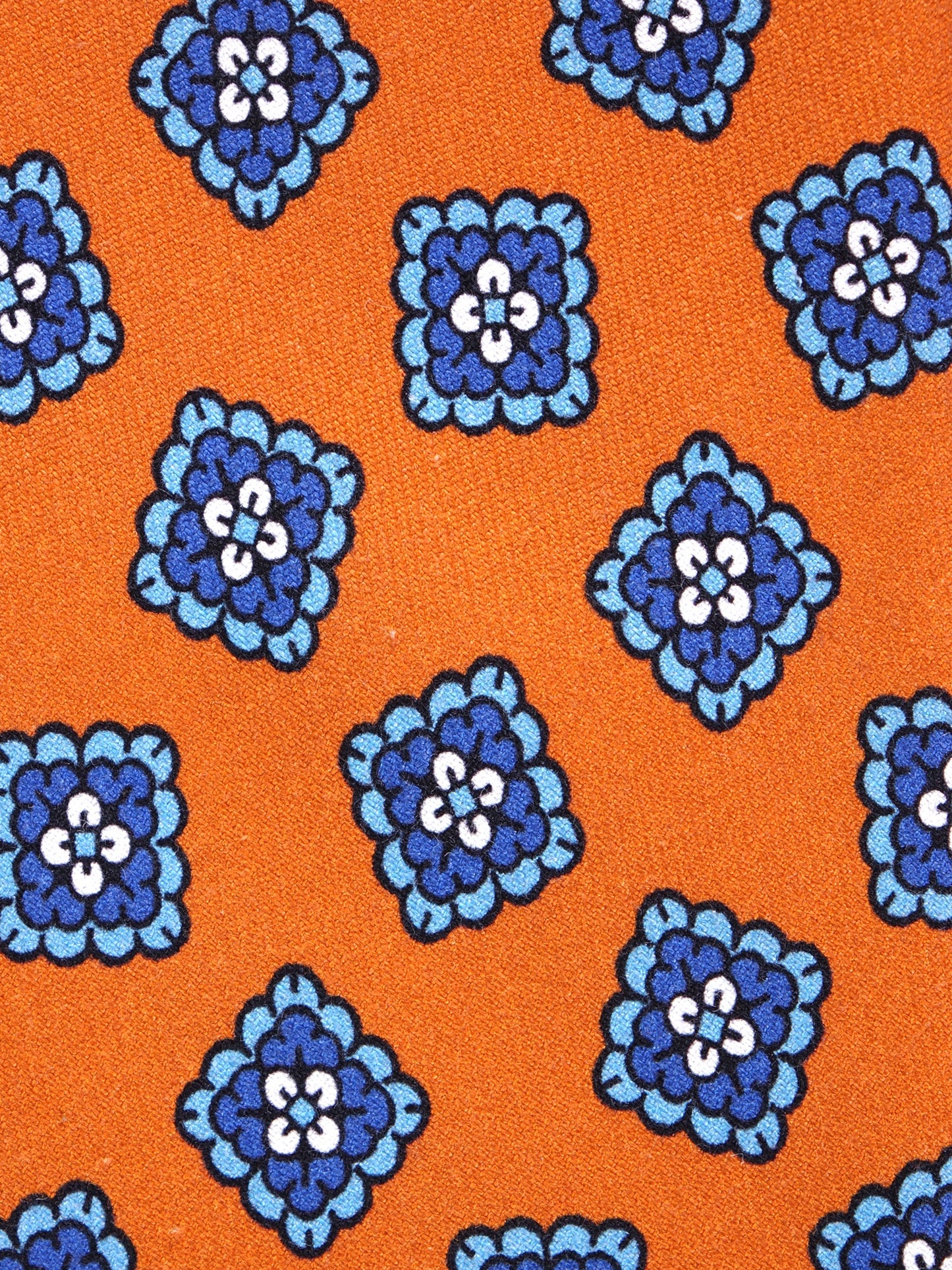 LEMBO Orange Madder Silk 3-Fold Tie