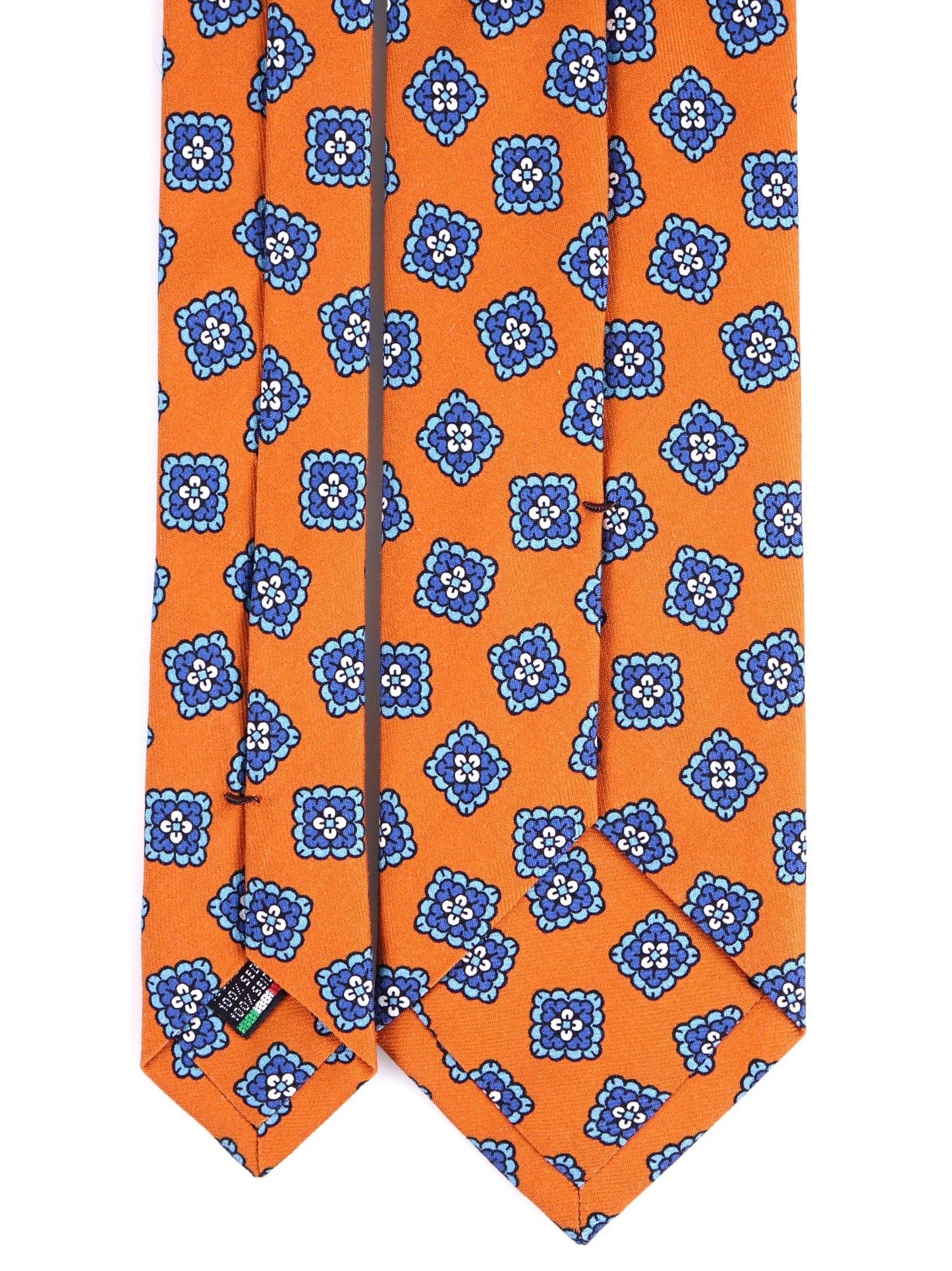 LEMBO Orange Madder Silk 3-Fold Tie