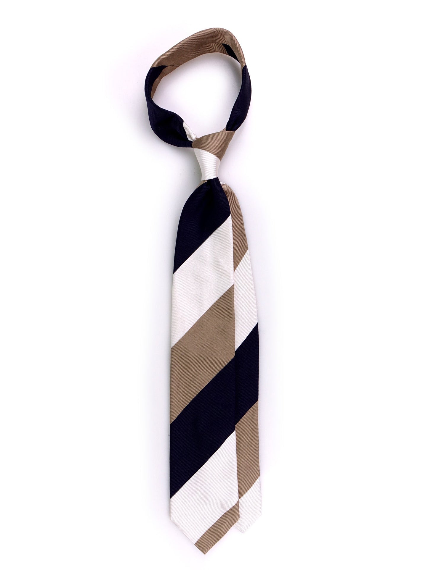 LENSCHER 3-fold tie in Beige jacquard silk