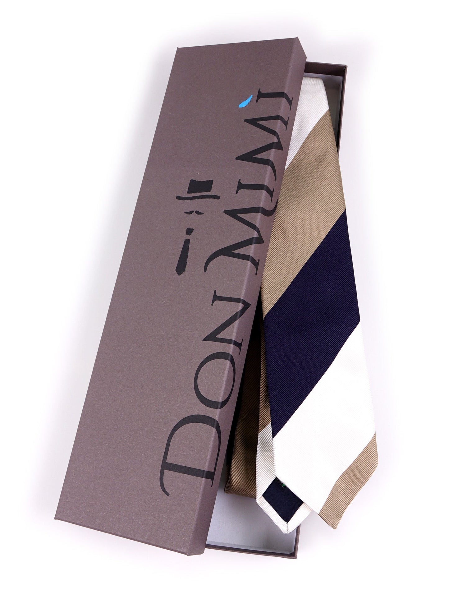 LENSCHER 3-fold tie in Beige jacquard silk