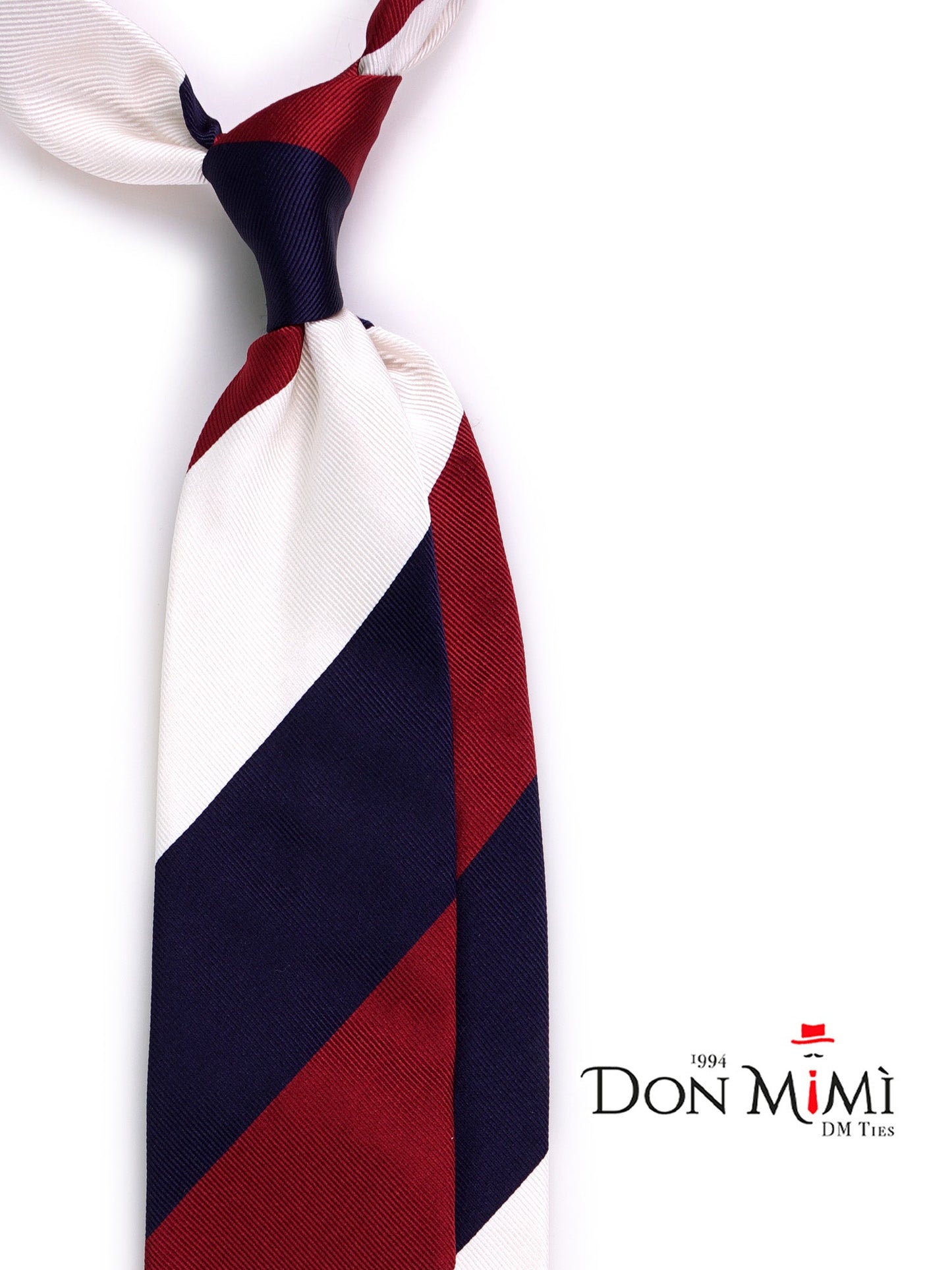 LENSCHER 3-fold tie in red jacquard silk