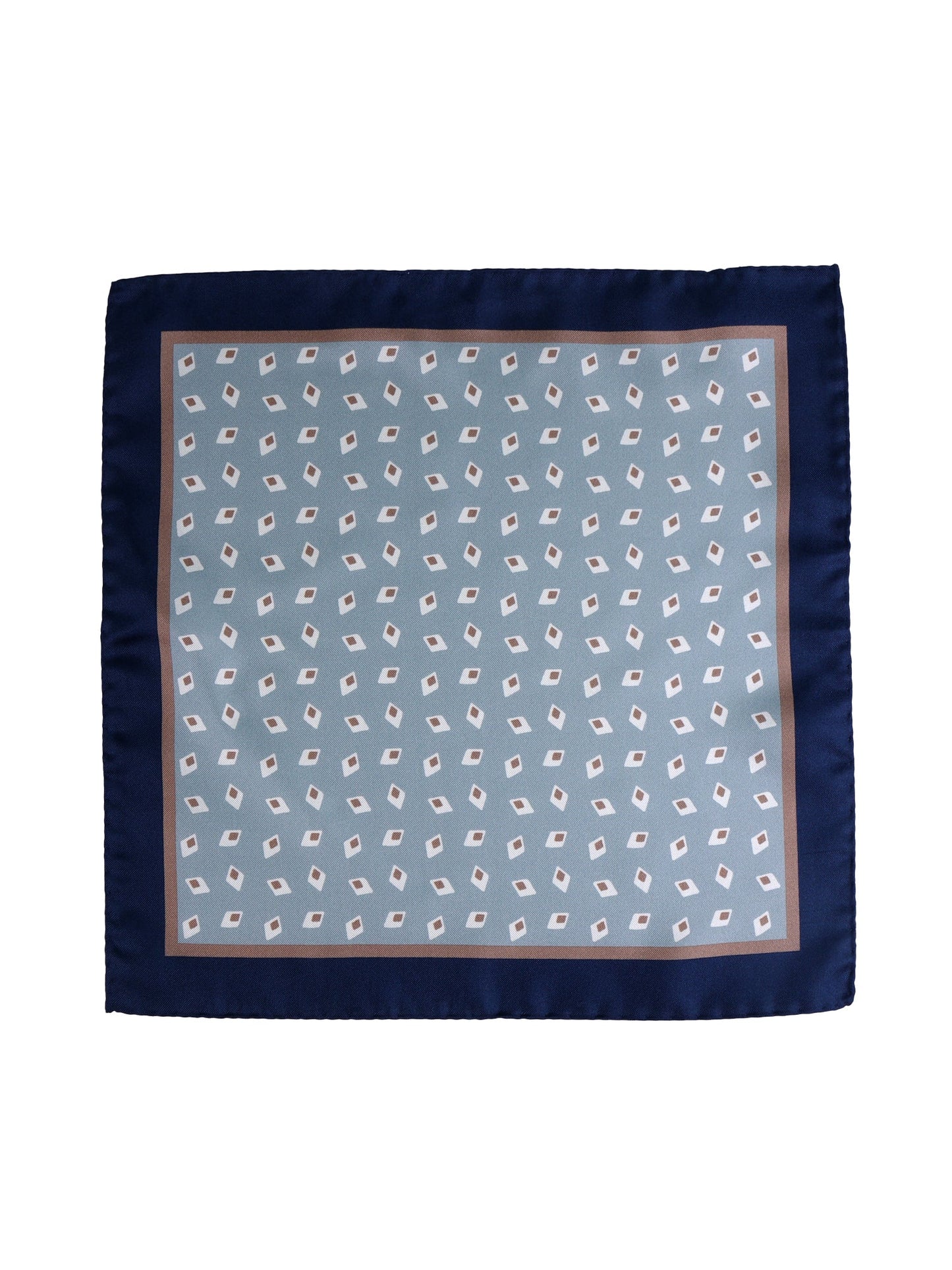 Green printed silk pocket square LEVRAM