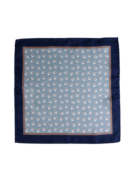 Green printed silk pocket square LEVRAM