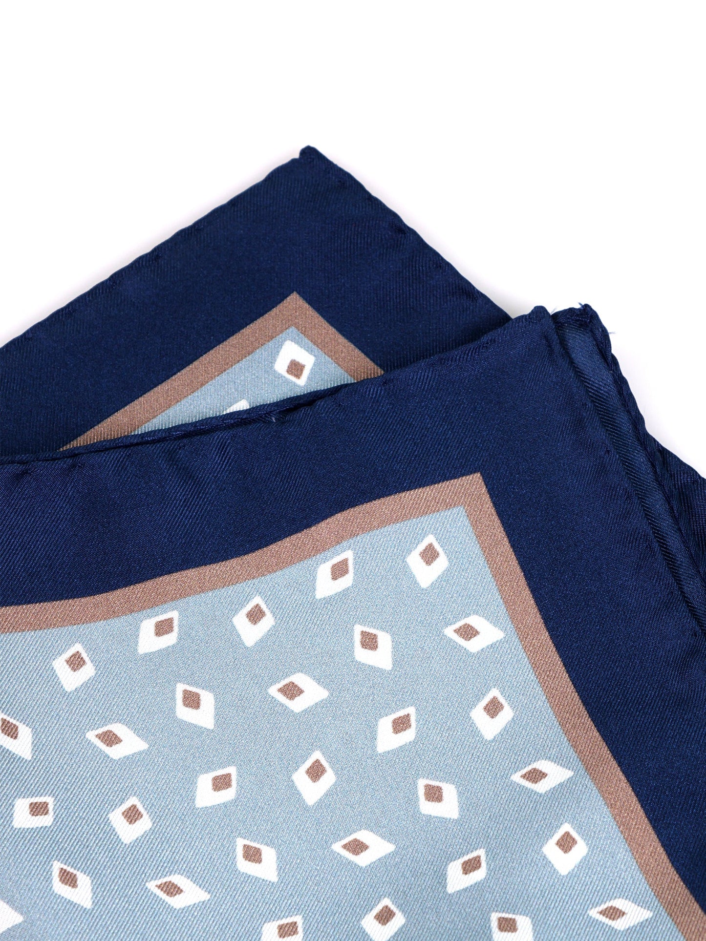 Green printed silk pocket square LEVRAM