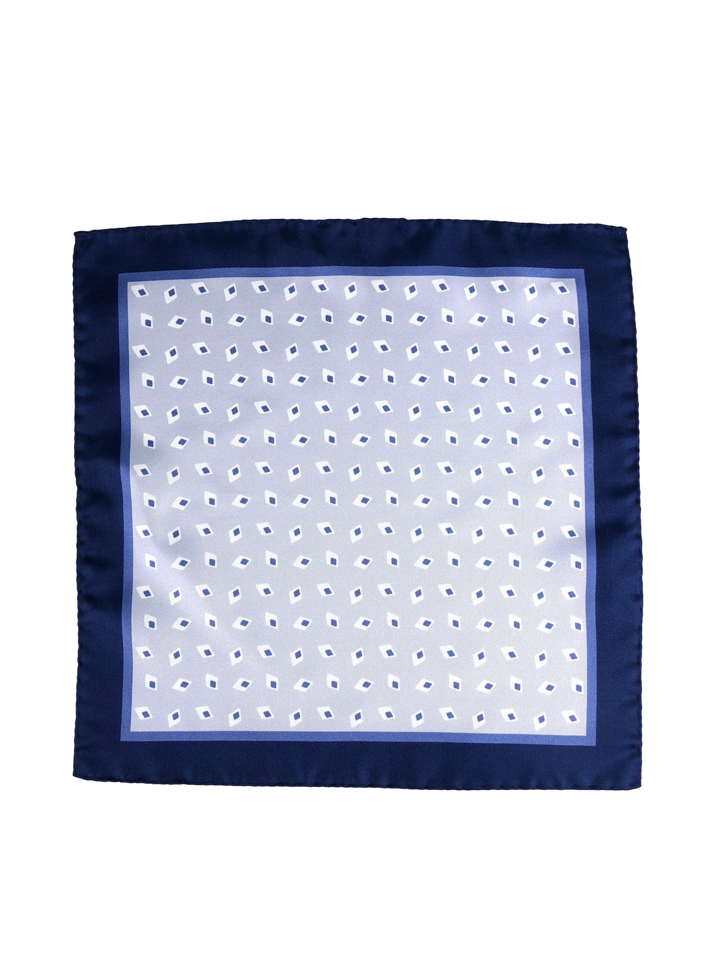 Grey printed silk pocket square LEVRAM