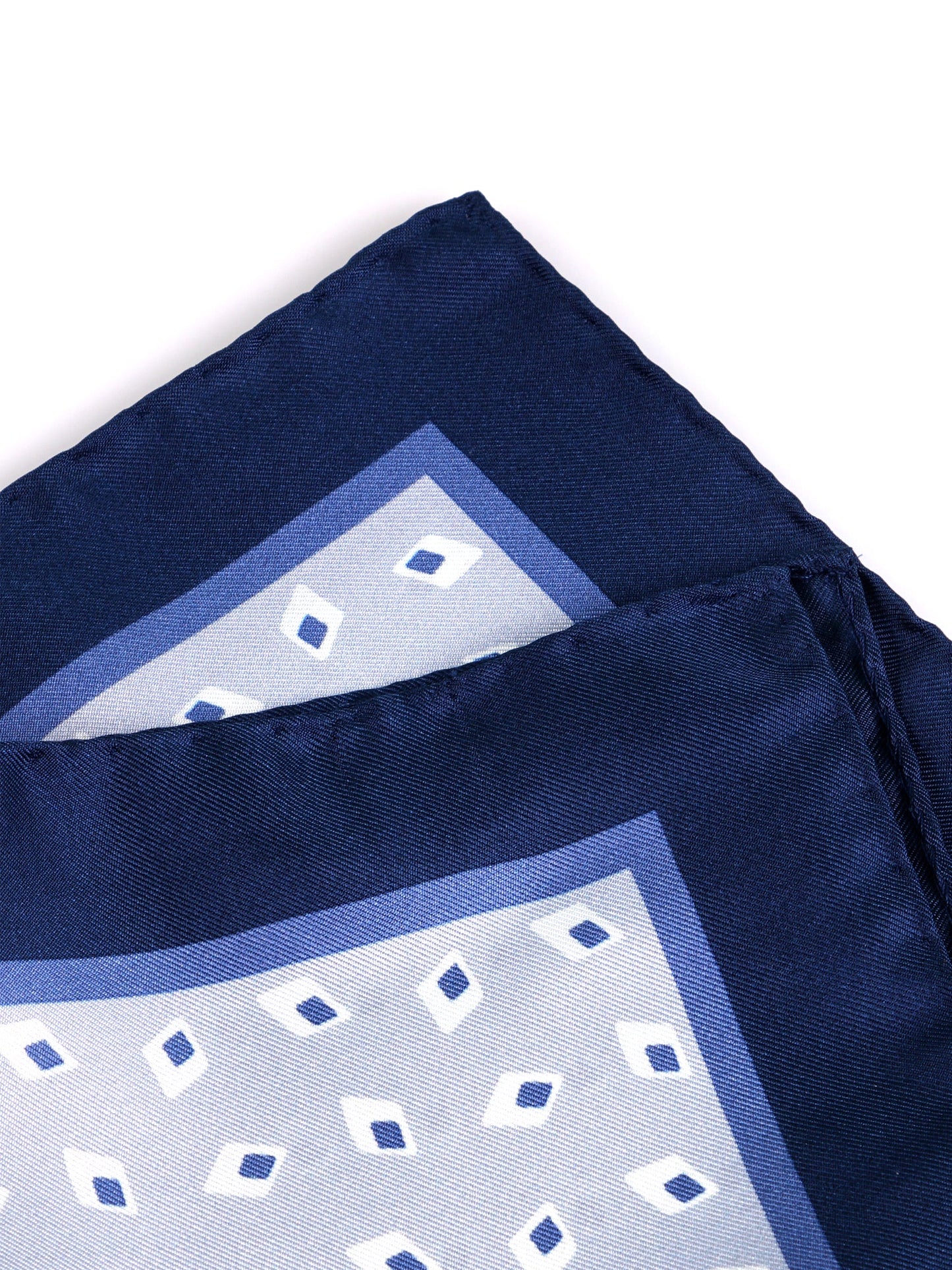 Grey printed silk pocket square LEVRAM