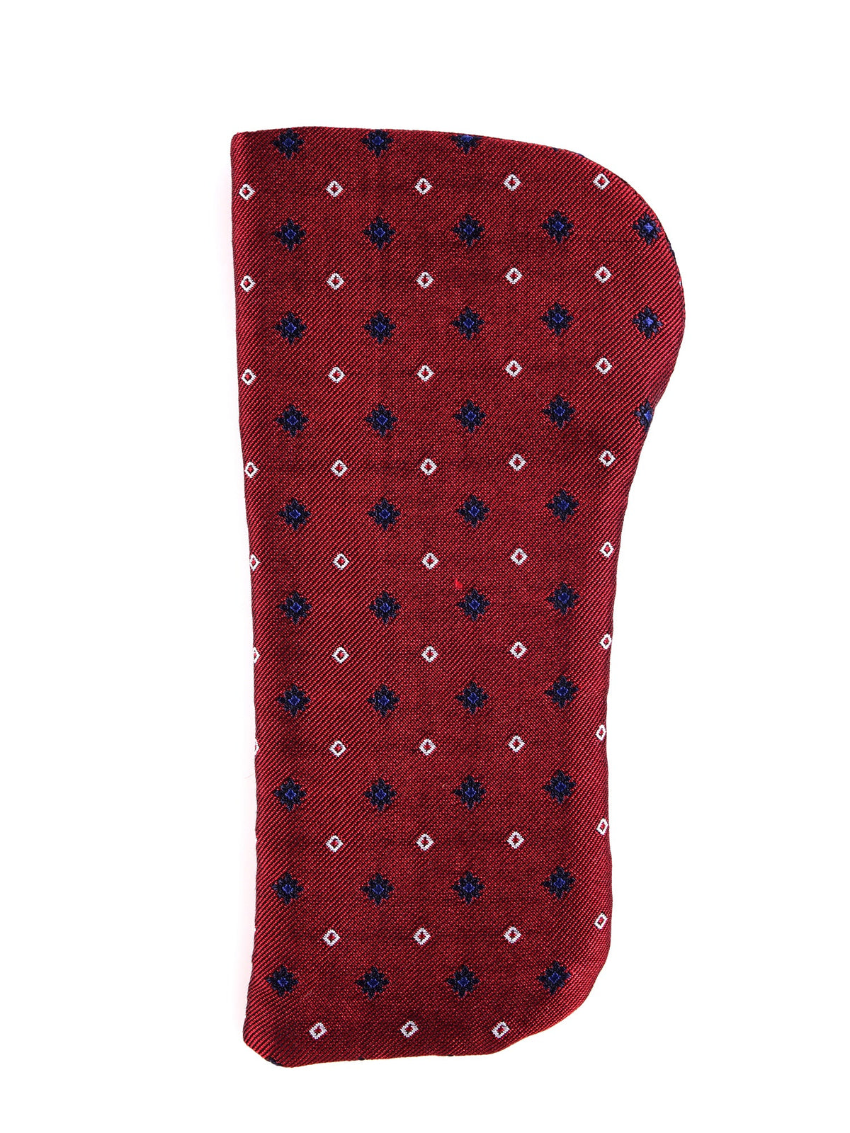 LORENO Red Jacquard Silk Glasses Case