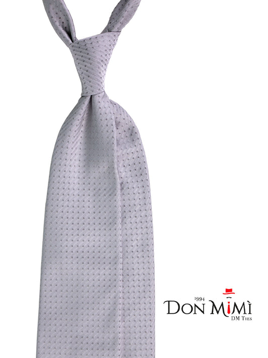 3 Fold light gray LUCE woven silk tie
