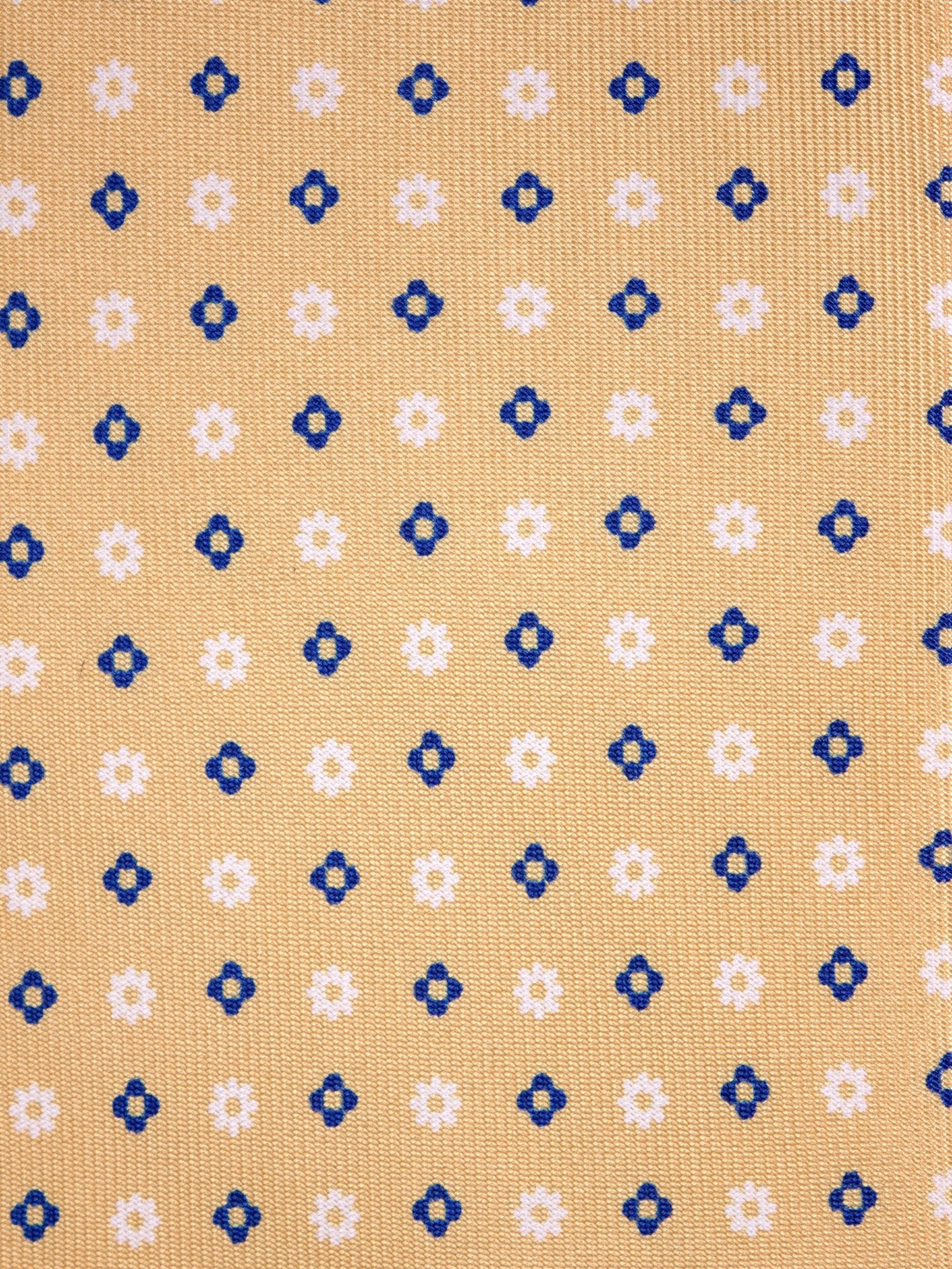 Yellow 3 Fold tie LUMINOR English printed silk