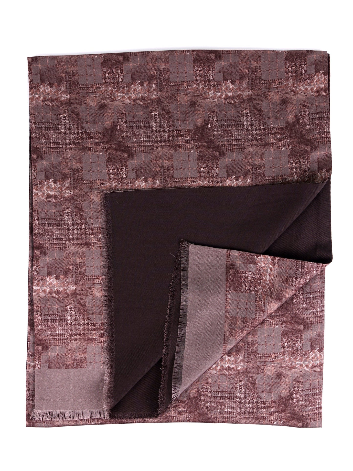 MANILA beige double-sided printed silk\wool scarf