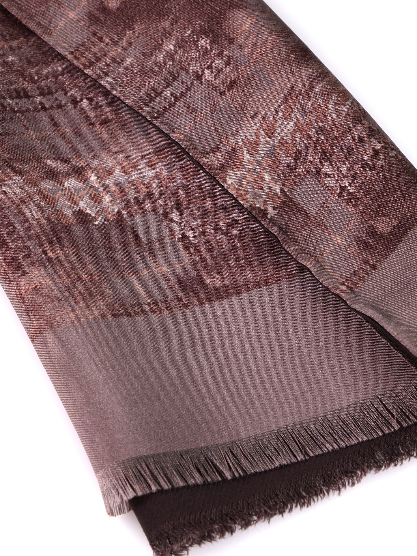 MANILA beige double-sided printed silk\wool scarf