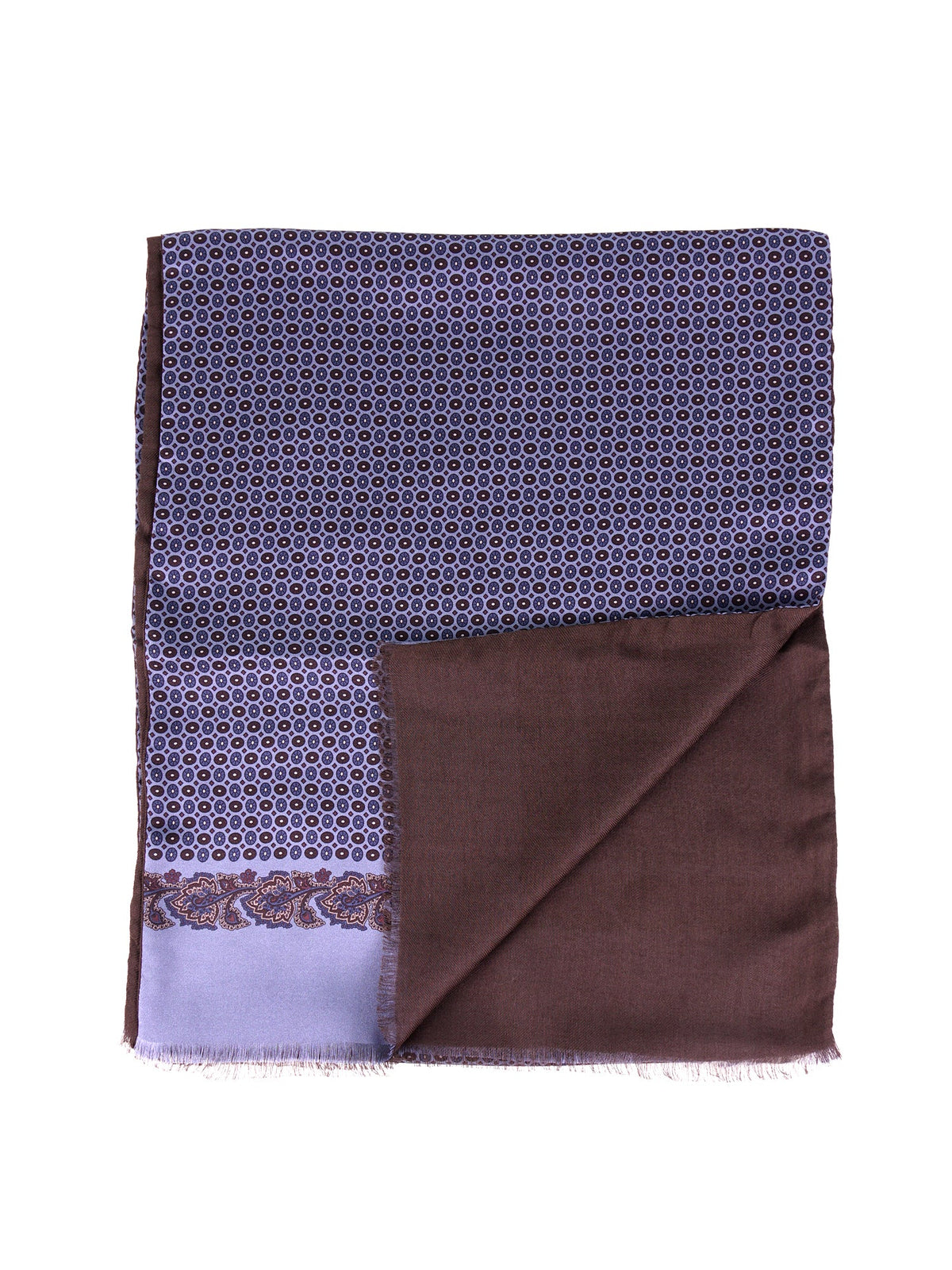 Light blue silk/modal double-faced scarf MANOLA