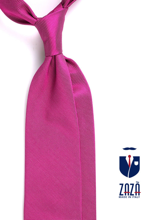 MARIPA 3-fold tie in fuchsia woven silk
