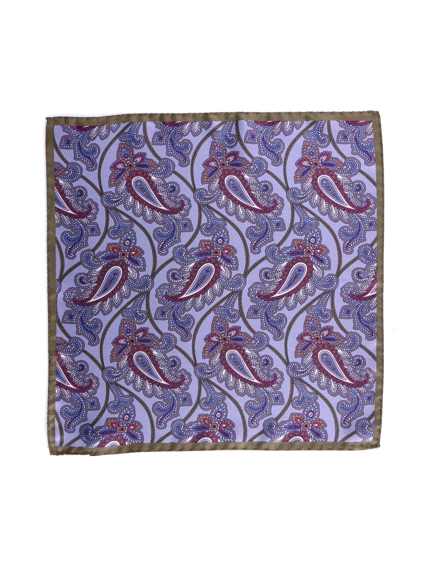 MAVY light blue printed silk pocket square