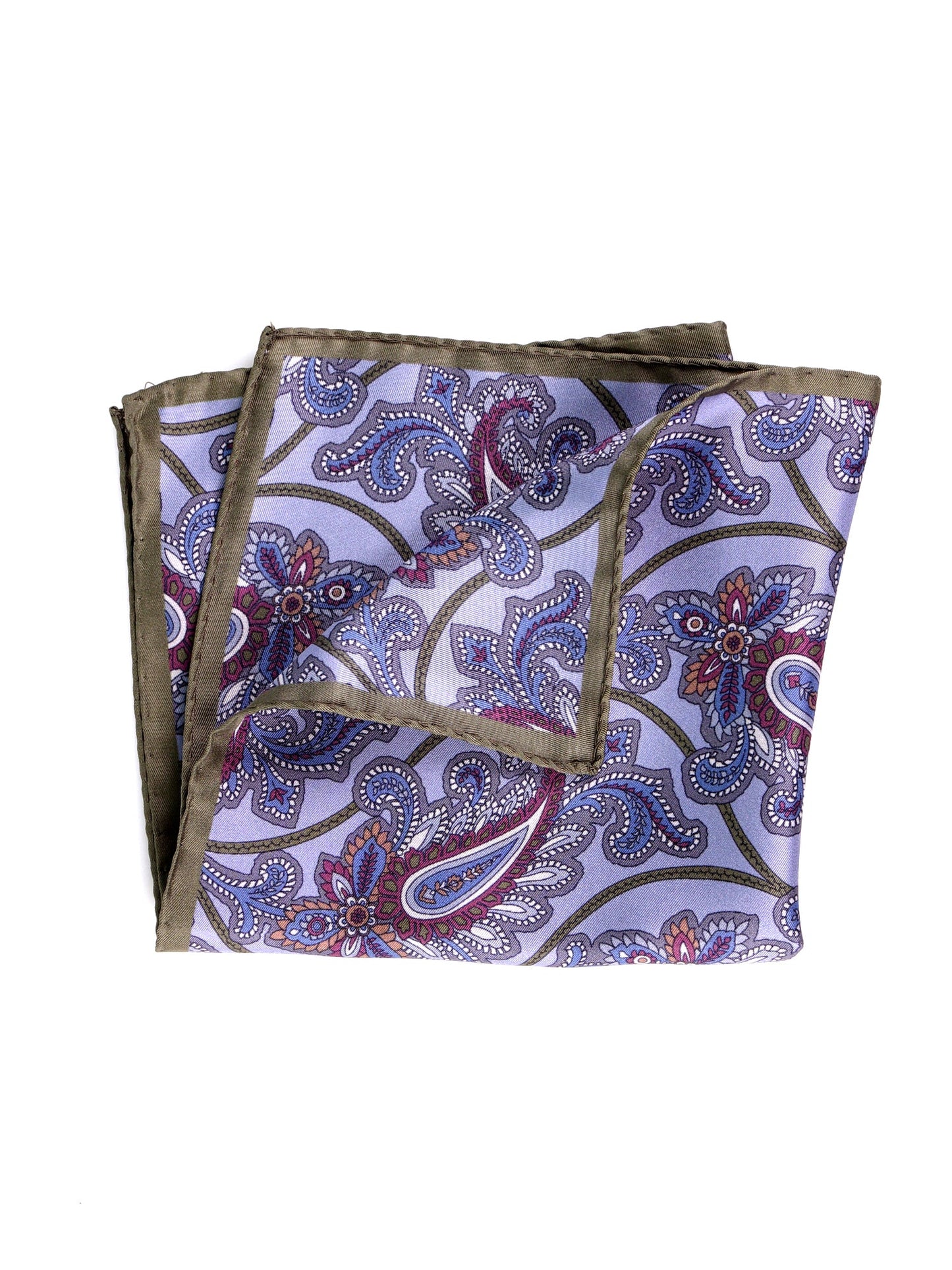 MAVY light blue printed silk pocket square