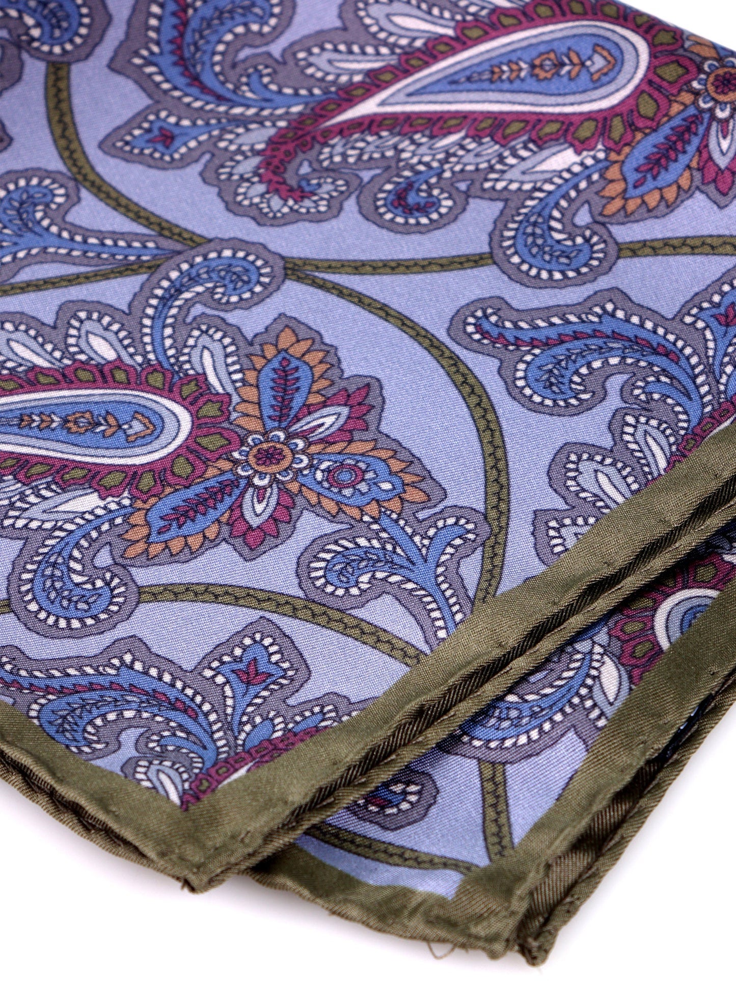 MAVY light blue printed silk pocket square