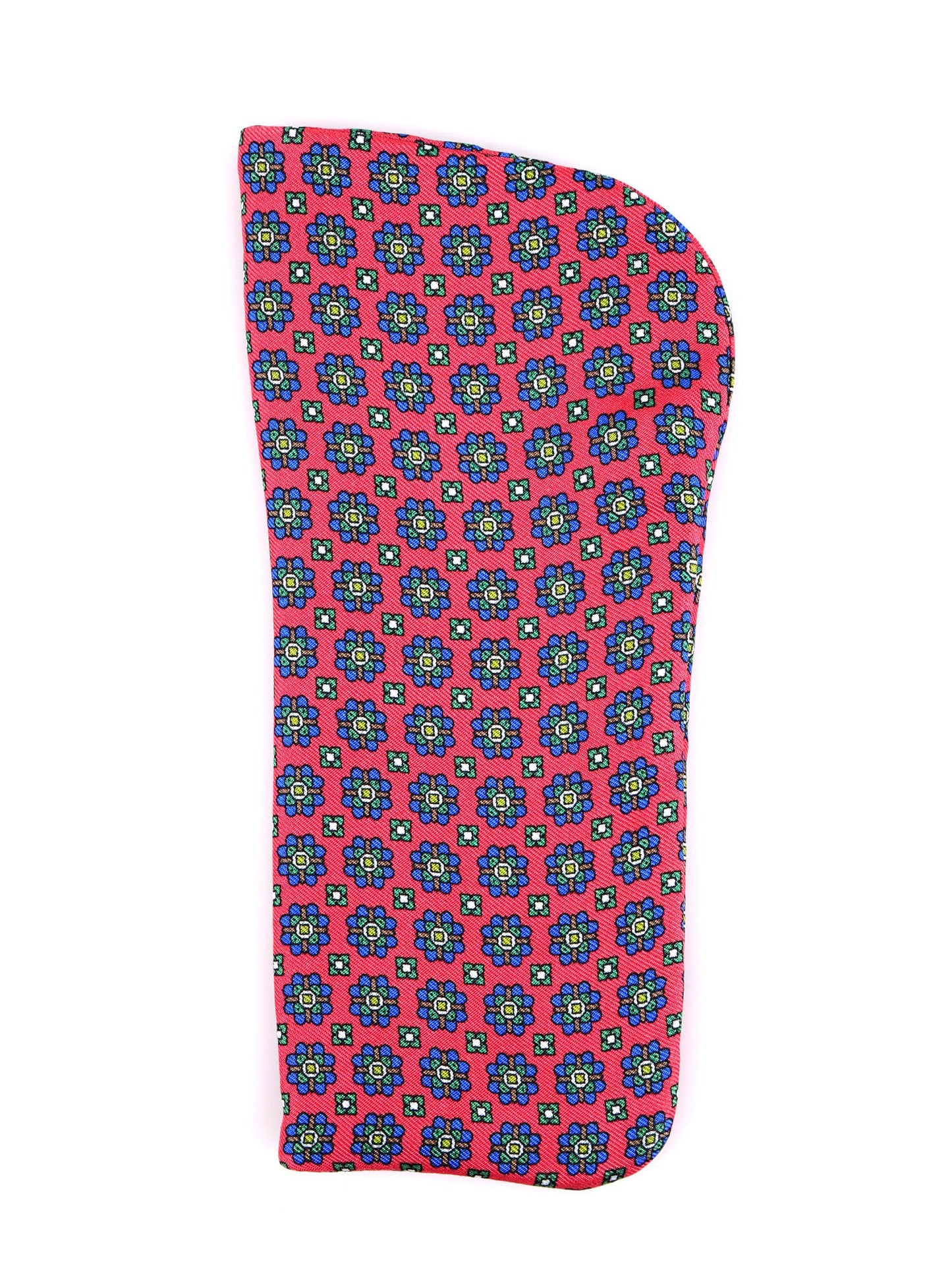 MICAEL Coral English Printed Silk Glasses Case