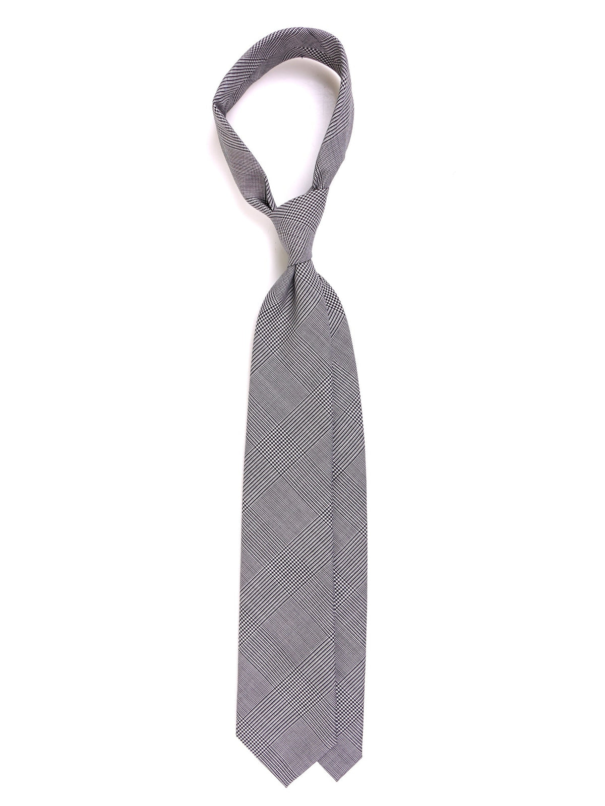 Black 3-fold pure wool tie MIME