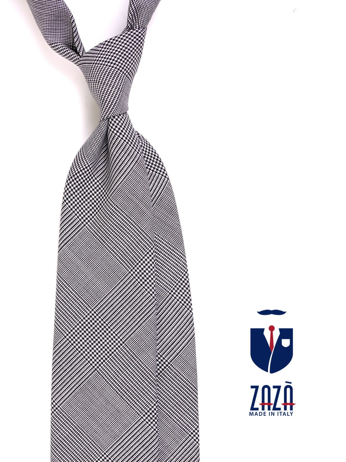 Black 3-fold pure wool tie MIME