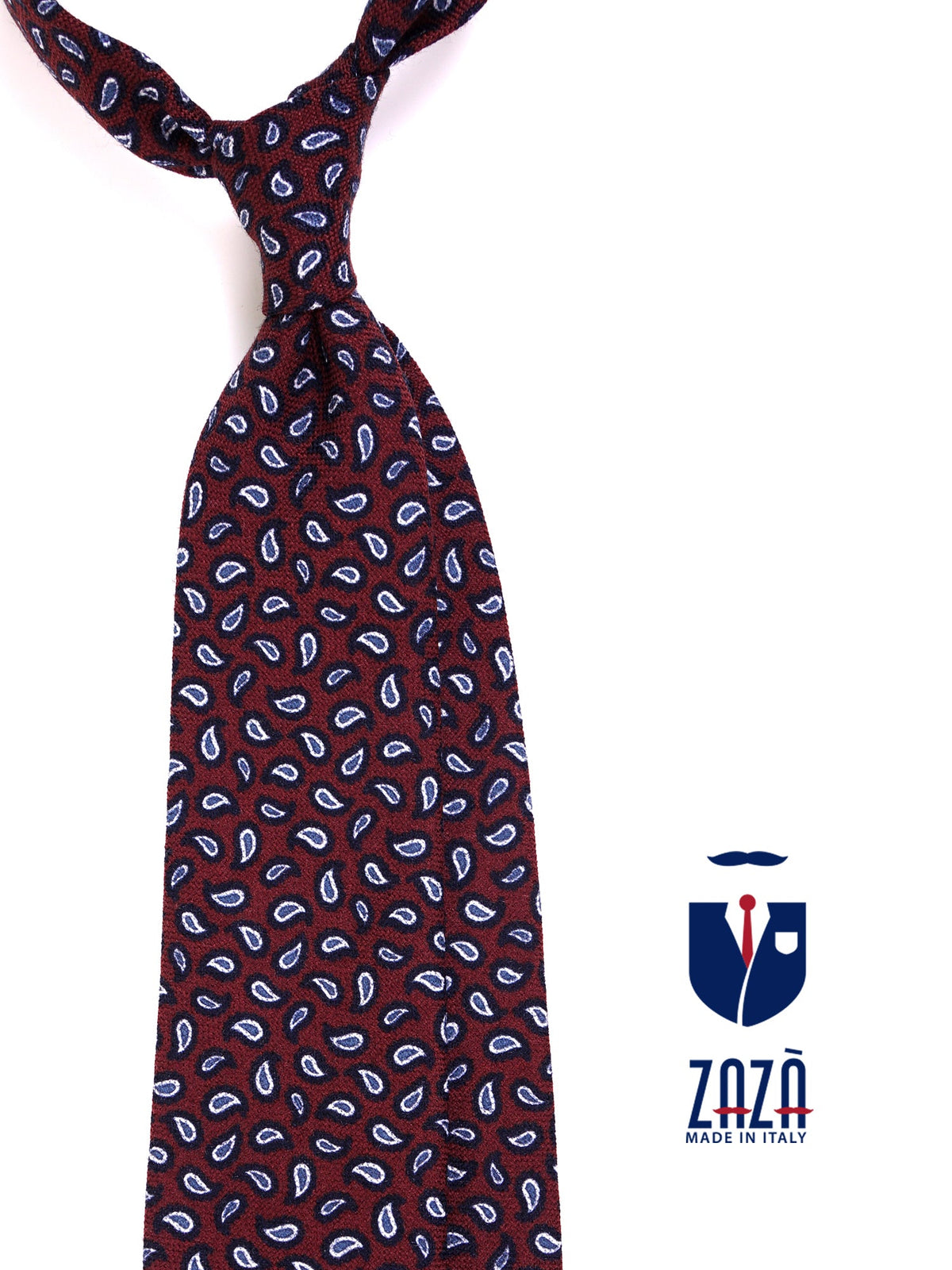 Brown 3-fold pure wool tie MIST