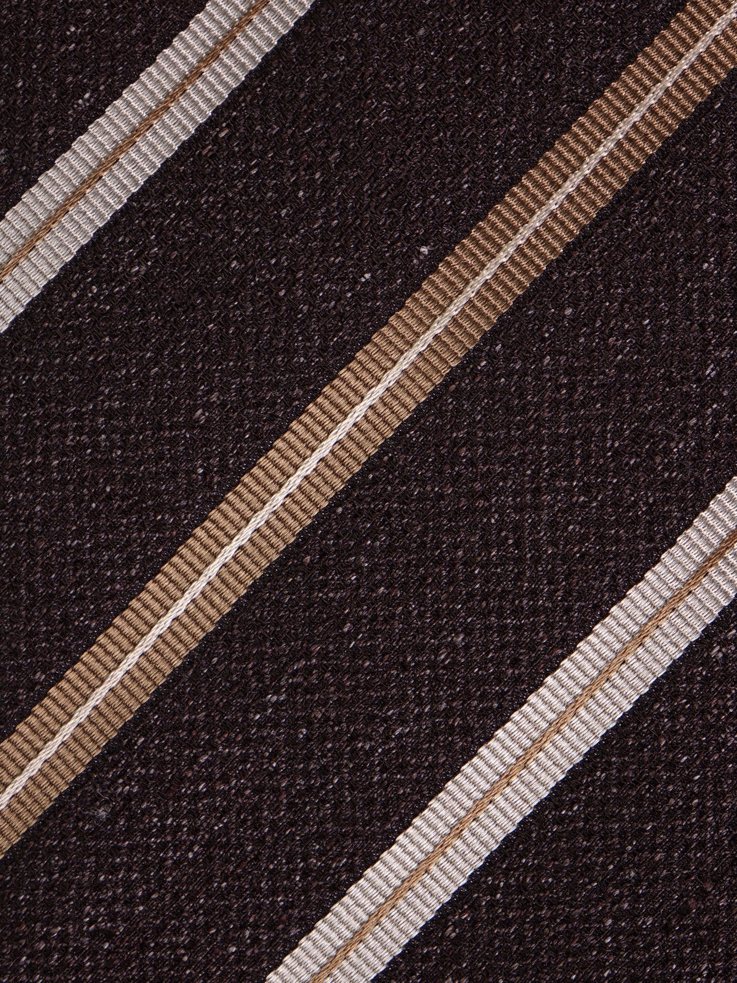 MOGANO brown 3-fold silk\cotton tie