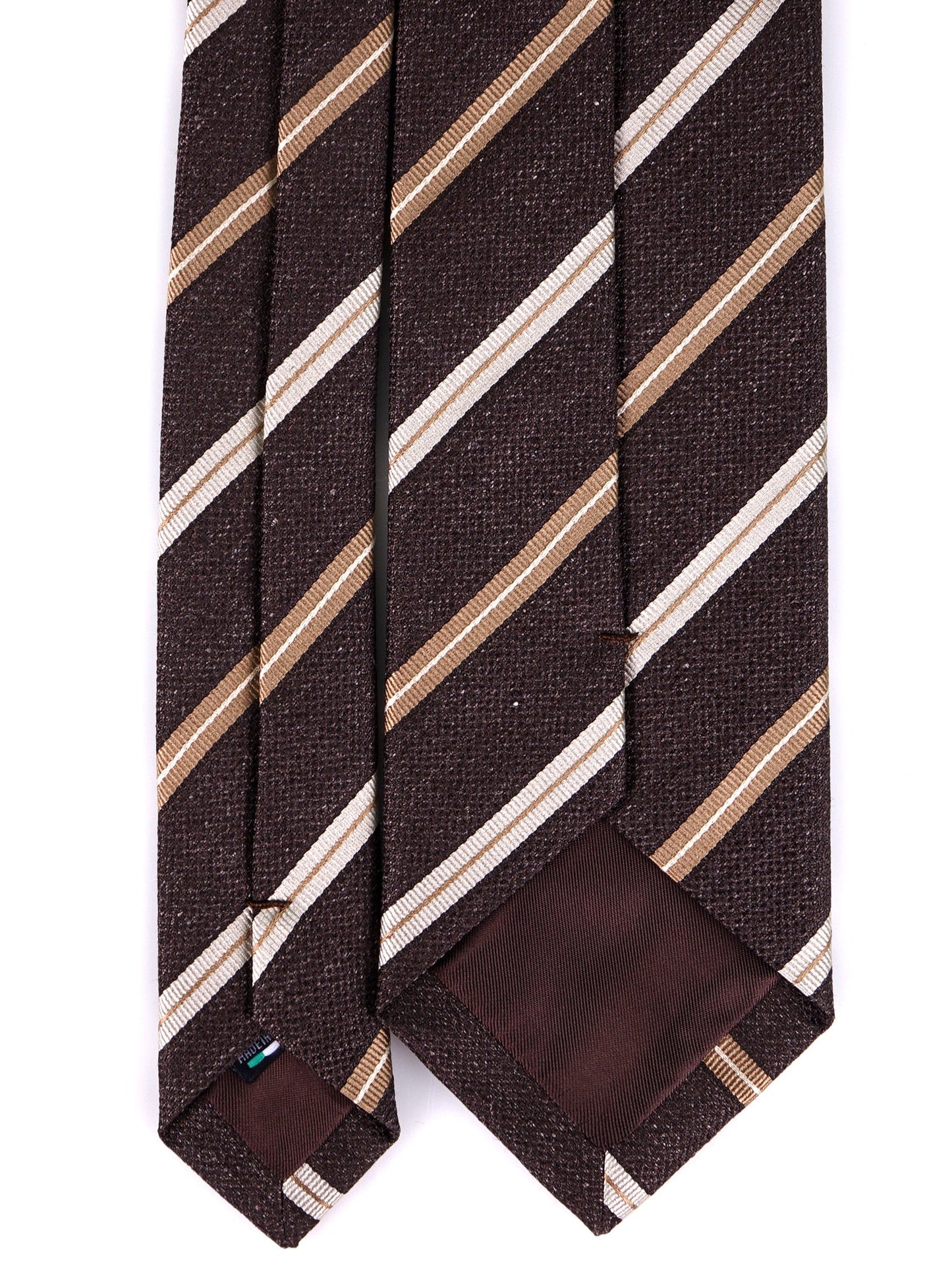 MOGANO brown 3-fold silk\cotton tie