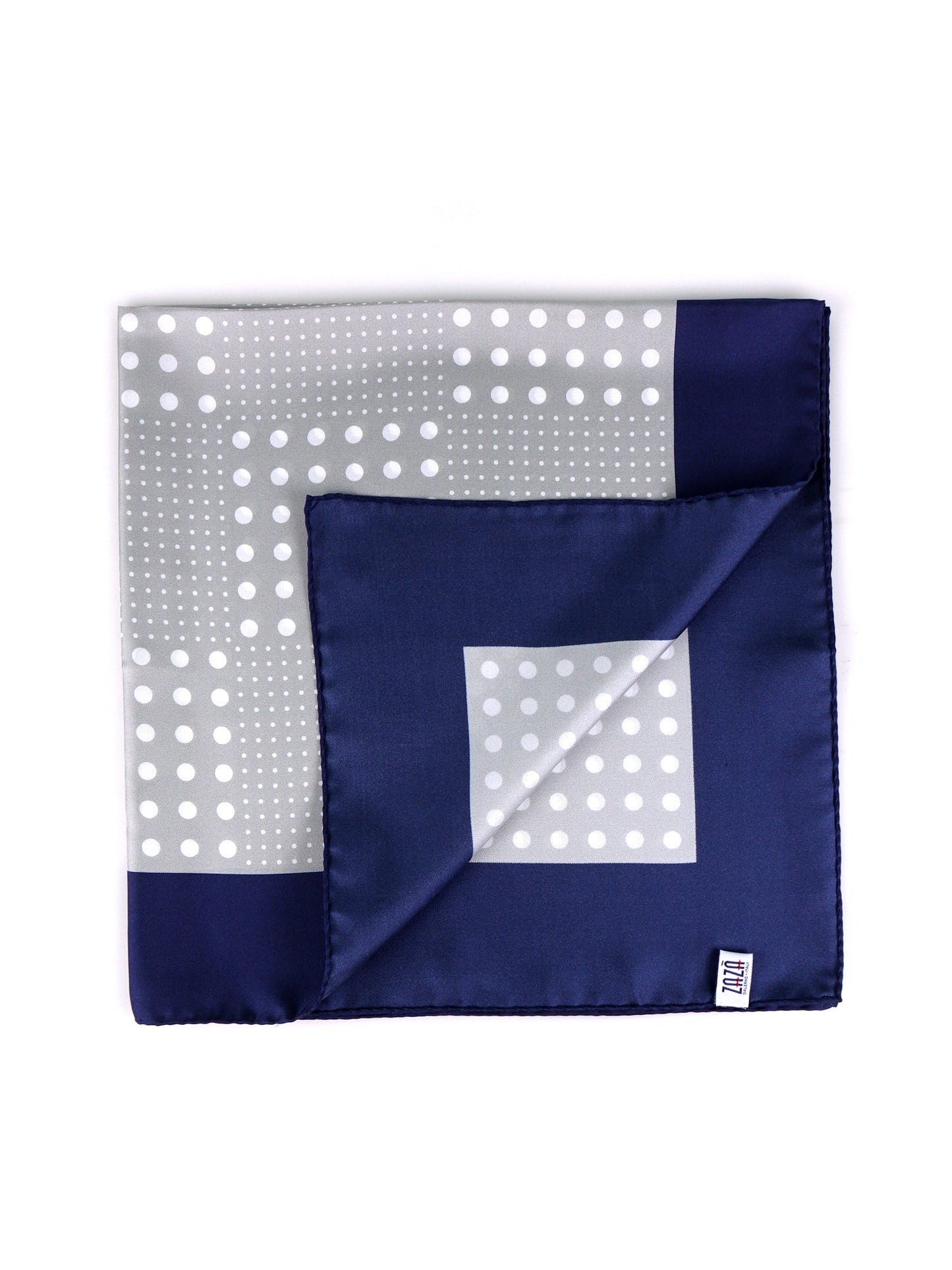 Grey printed silk MULTIBALL foulard
