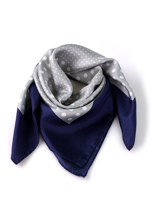 Grey printed silk MULTIBALL foulard