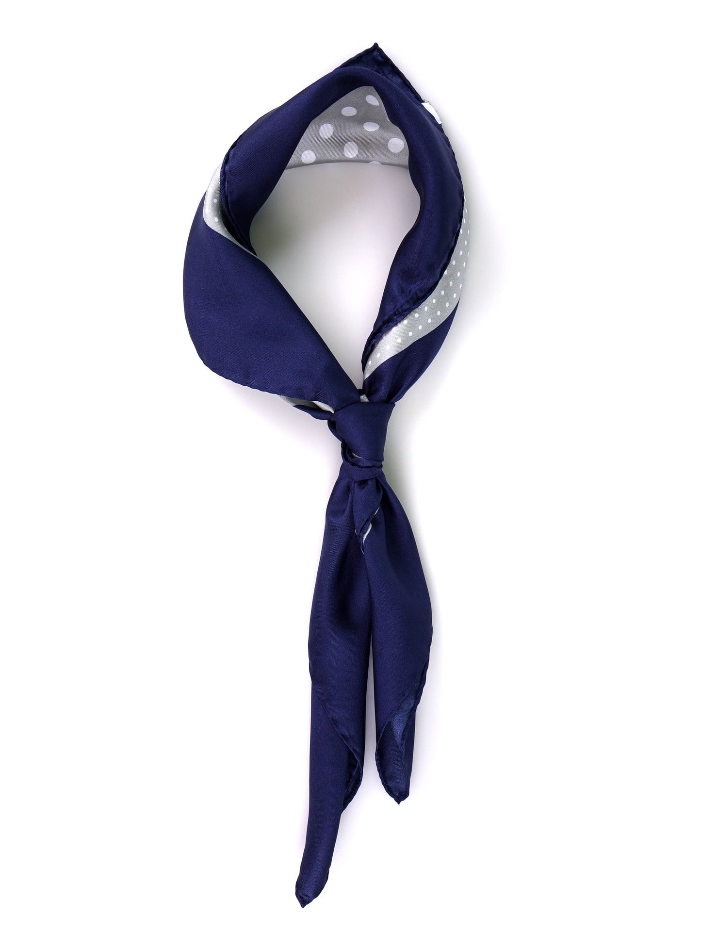 Grey printed silk MULTIBALL foulard