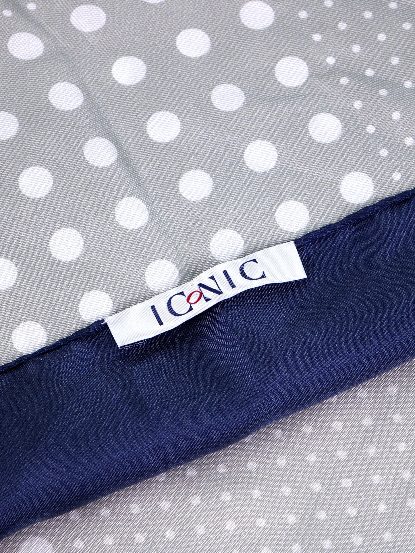 Grey printed silk MULTIBALL foulard