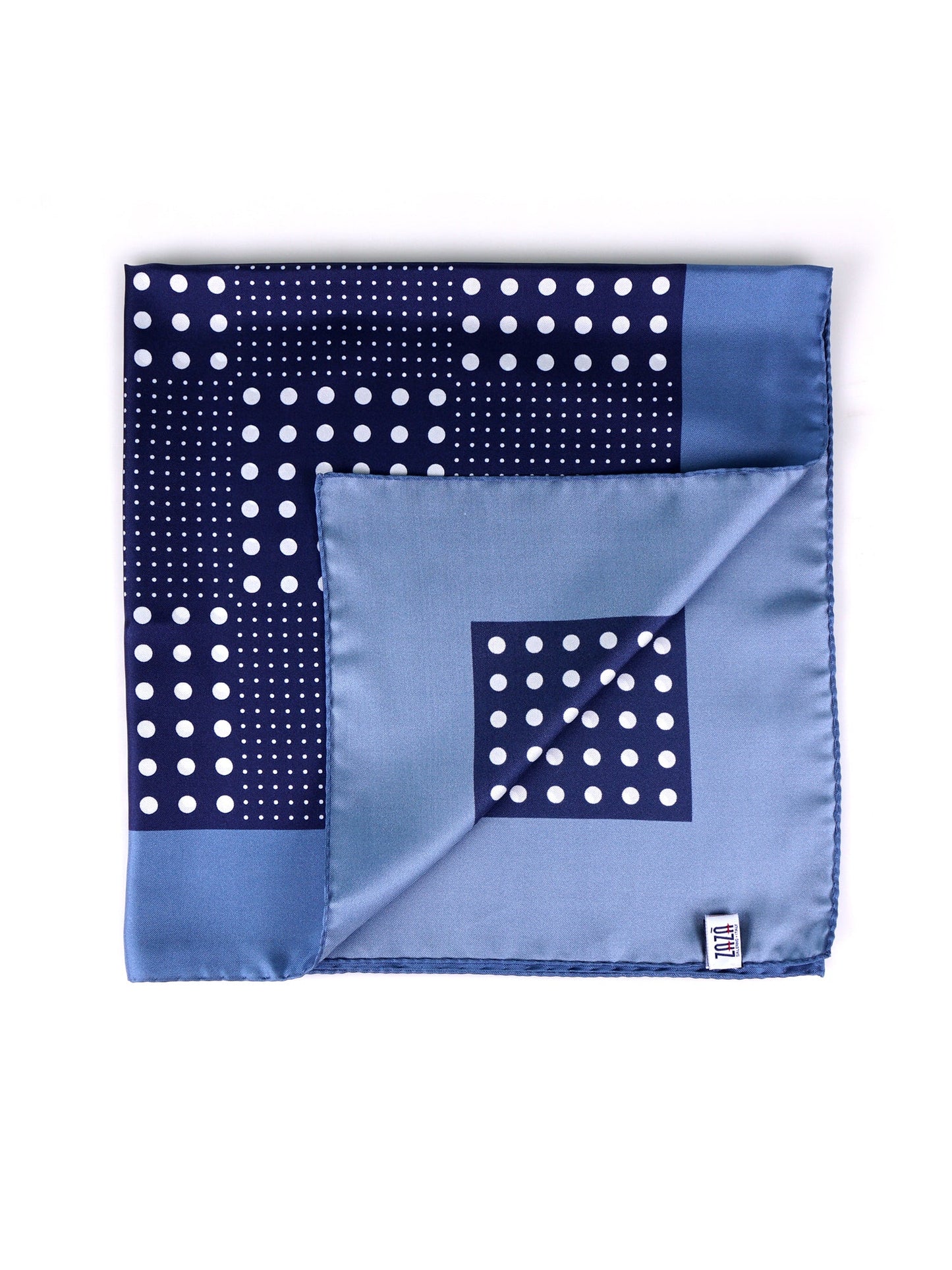 MULTIBALL blue printed silk foulard