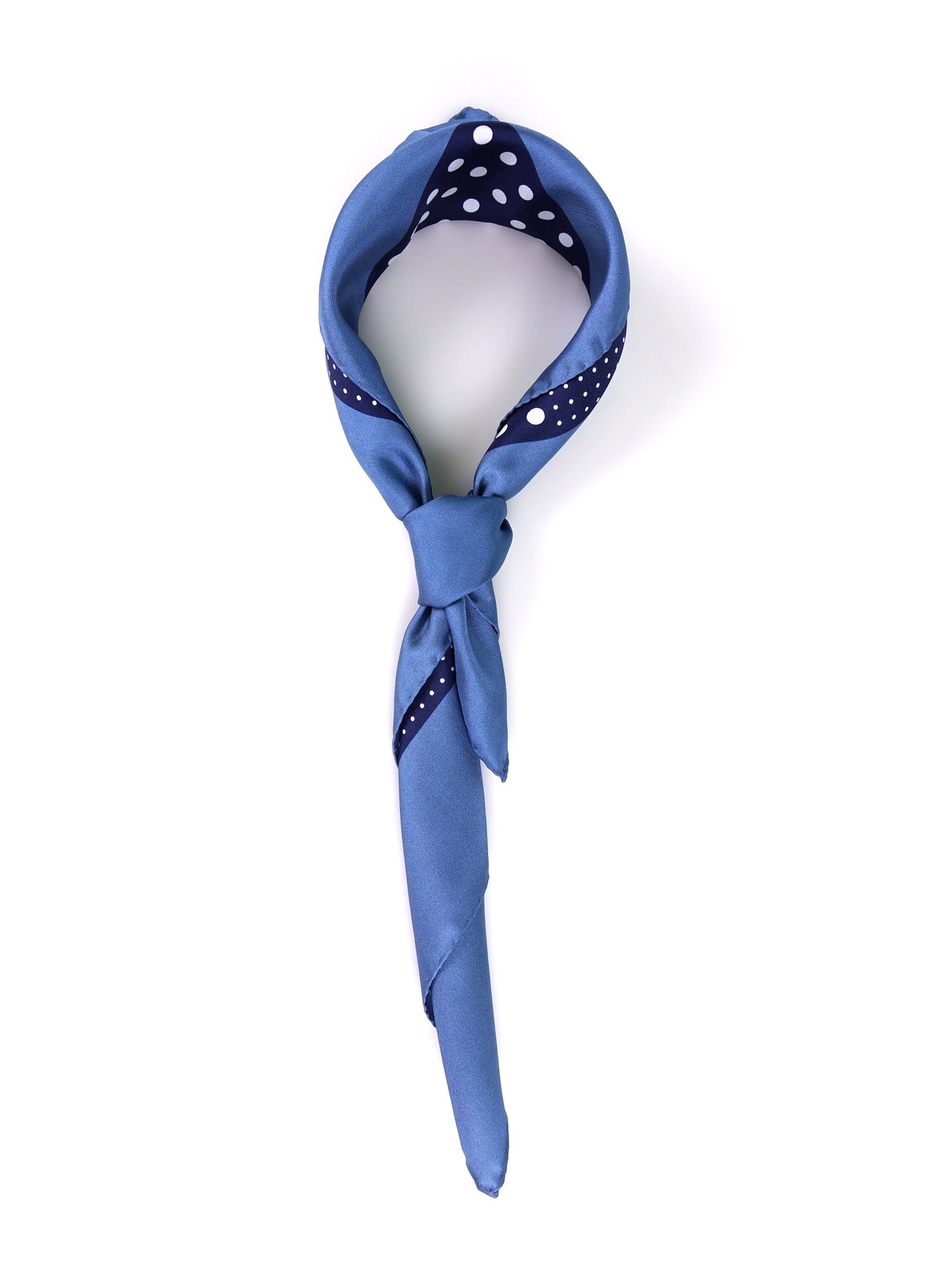 MULTIBALL blue printed silk foulard