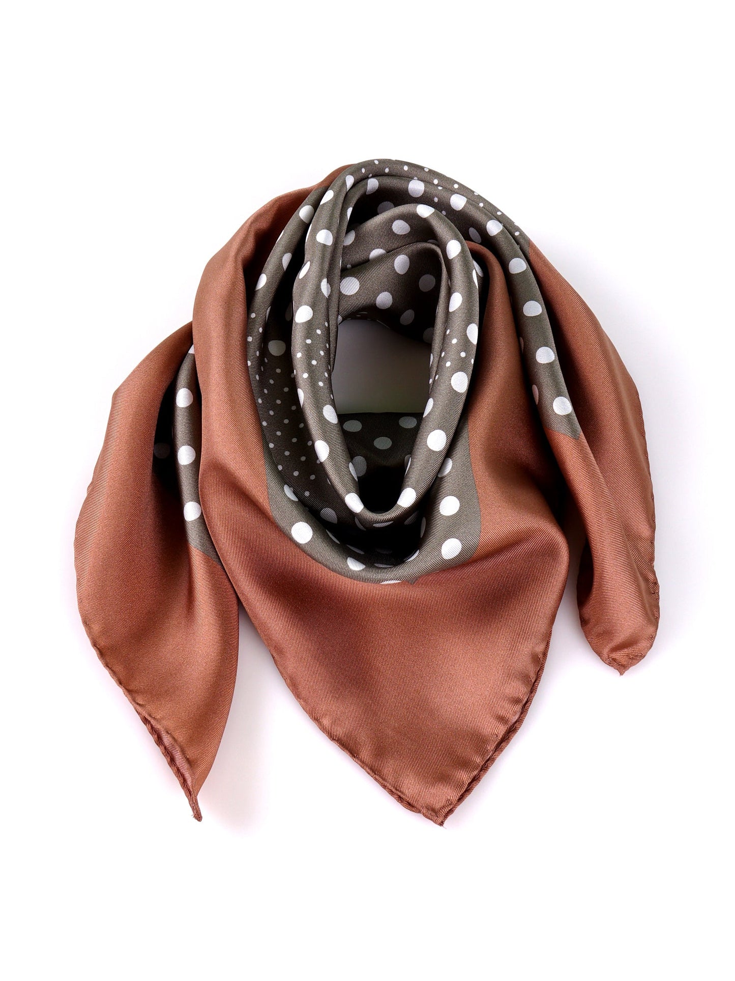 Light green printed silk MULTIBALL foulard