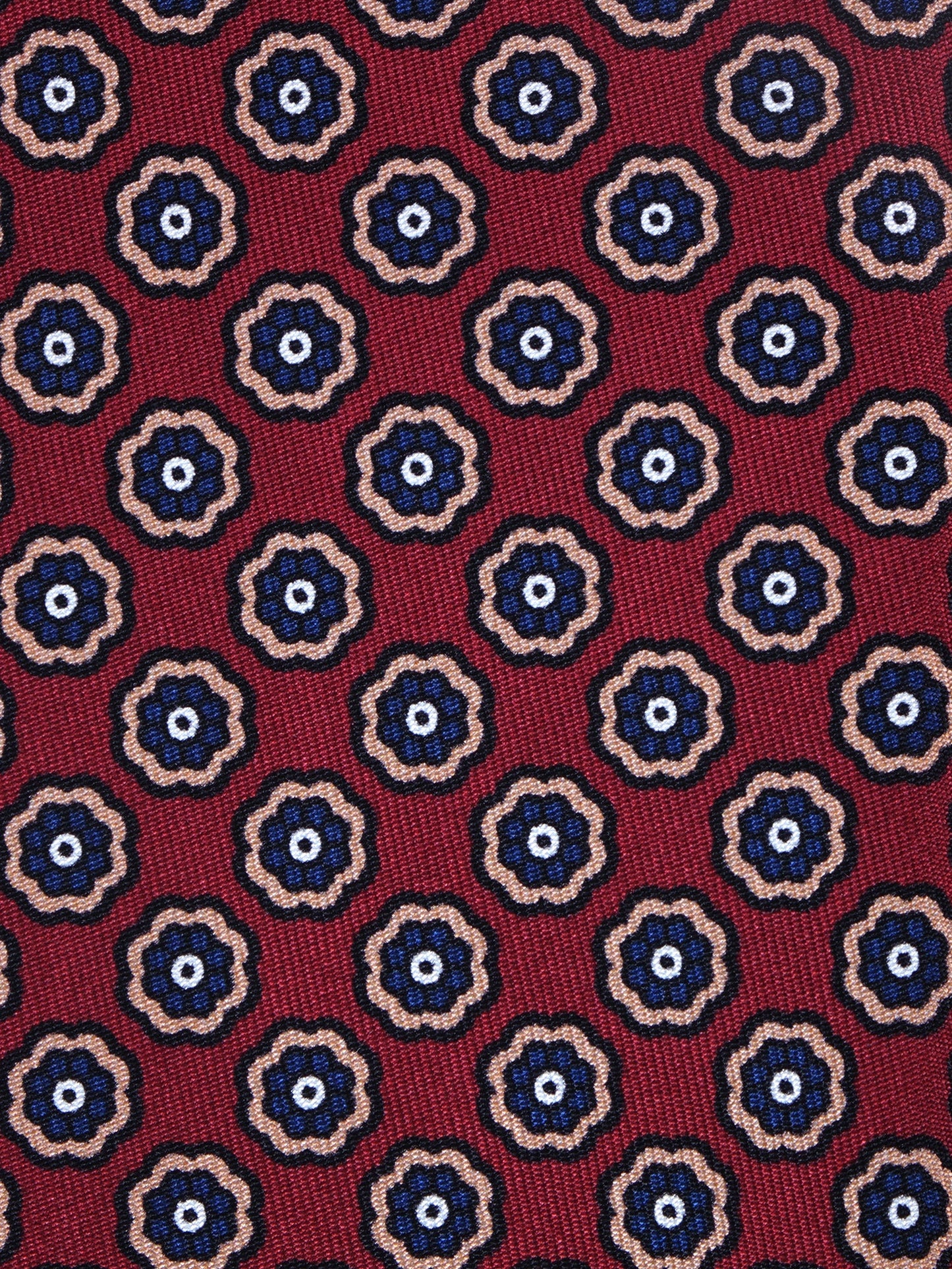 MURDOCK 3-fold printed silk tie in red