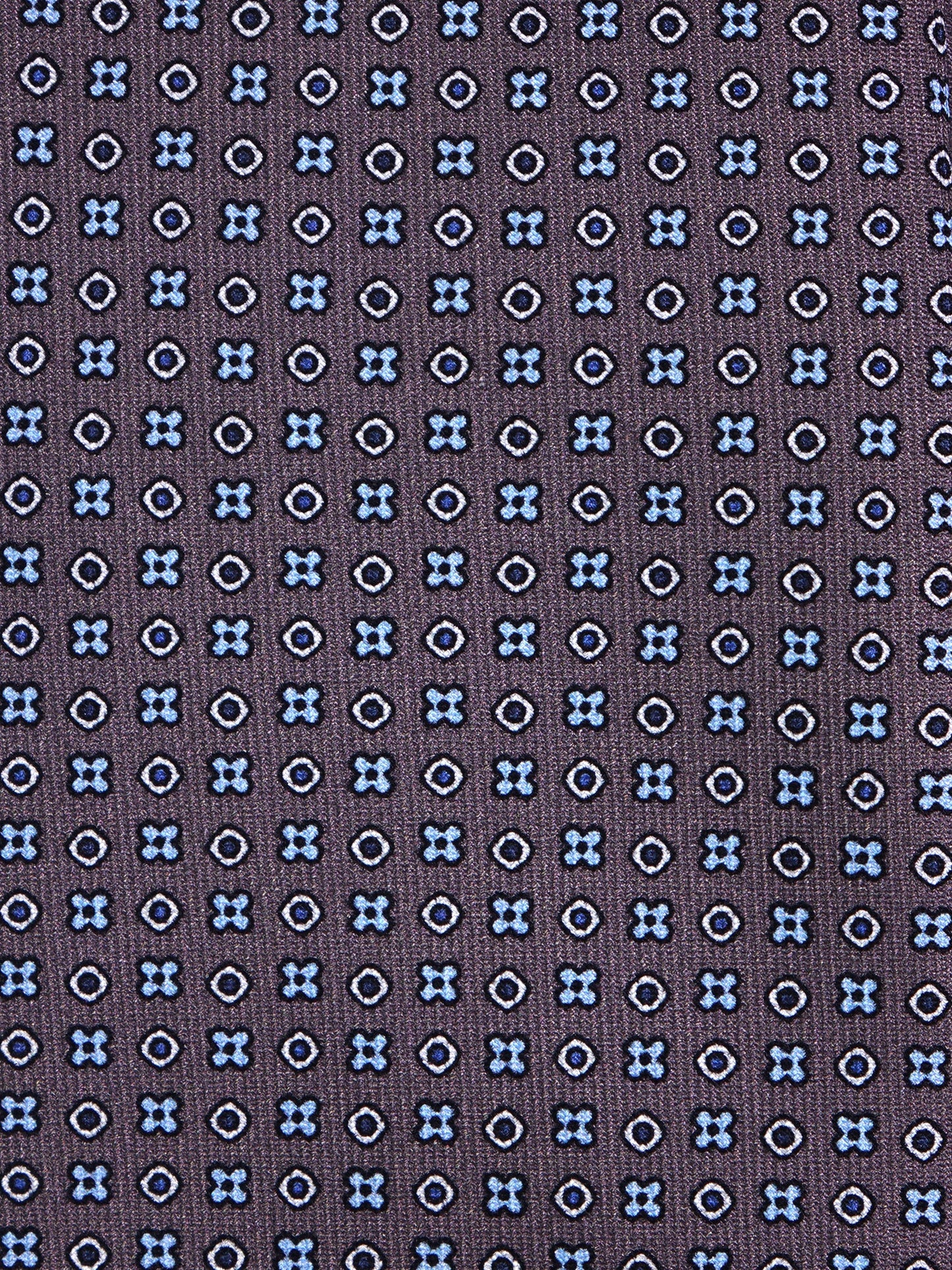 3-Fold Tie grey NAVì English printed silk