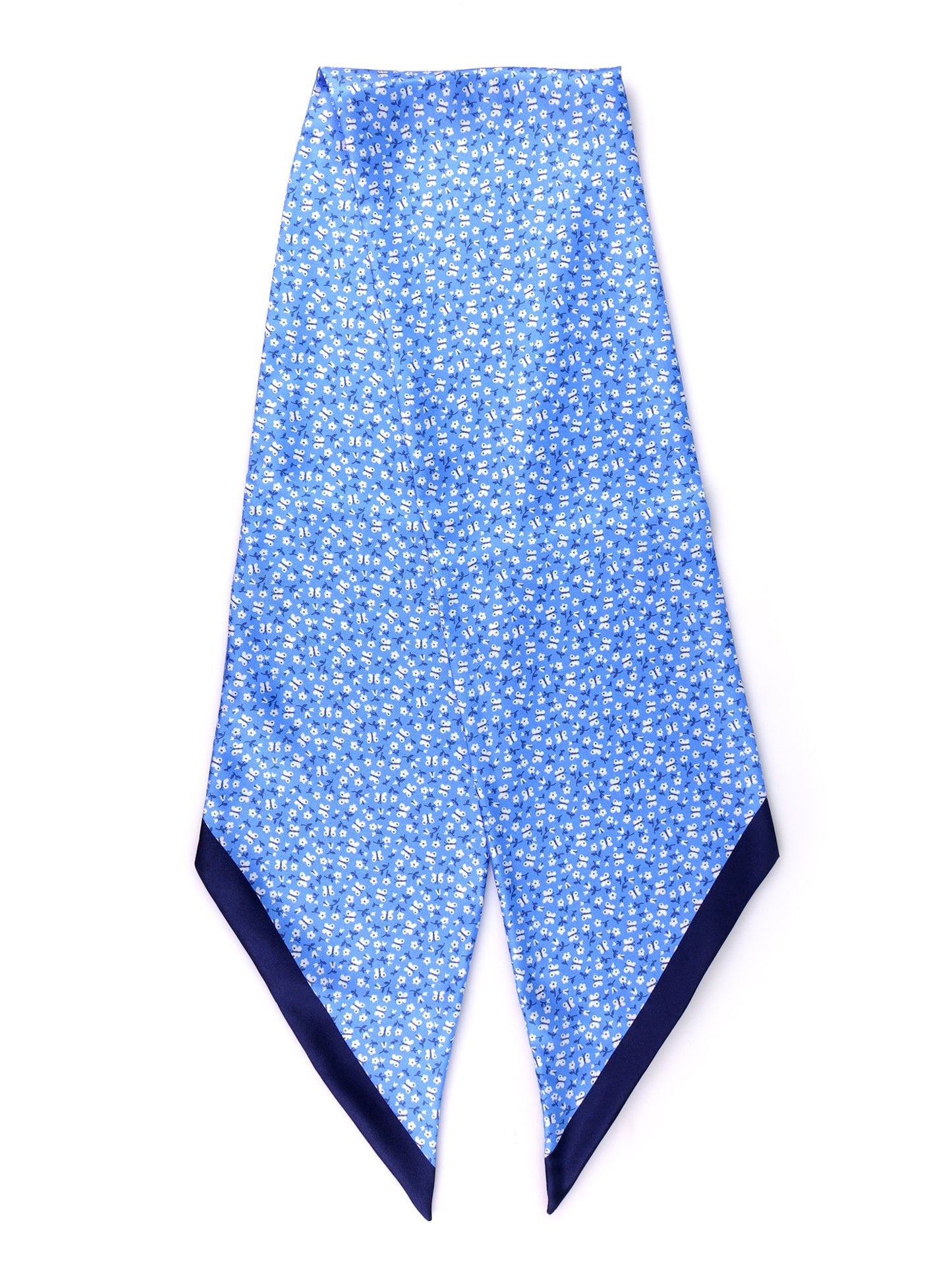 NOIR light blue twilly foulard in printed silk