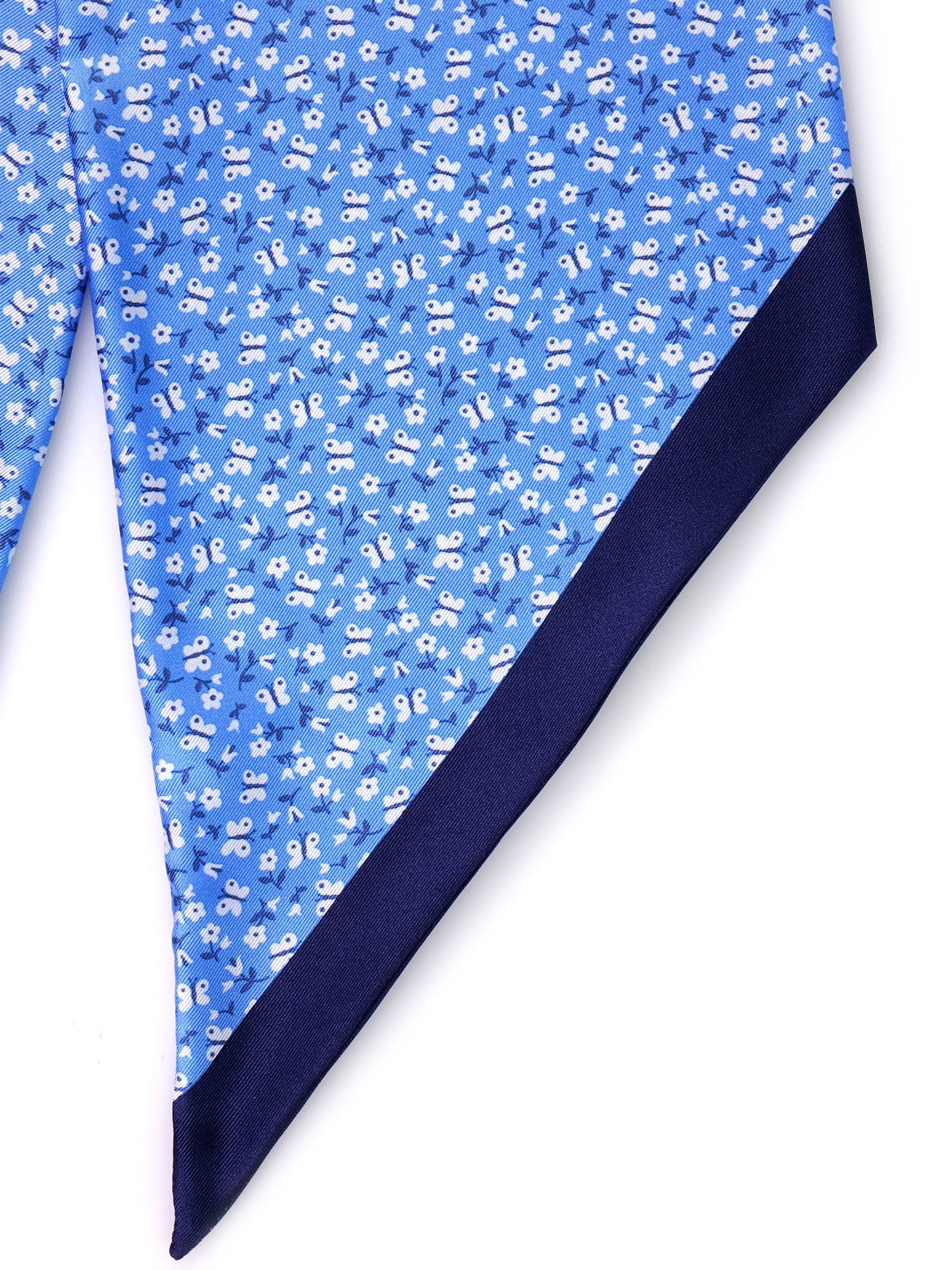 NOIR light blue twilly foulard in printed silk