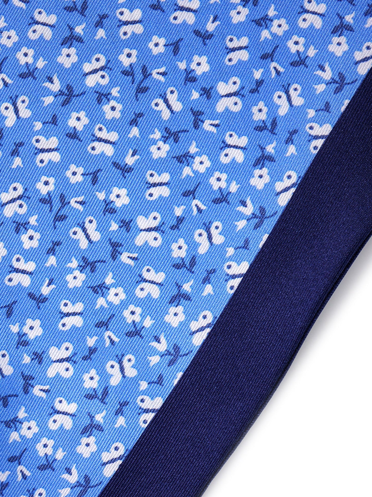 NOIR light blue twilly foulard in printed silk