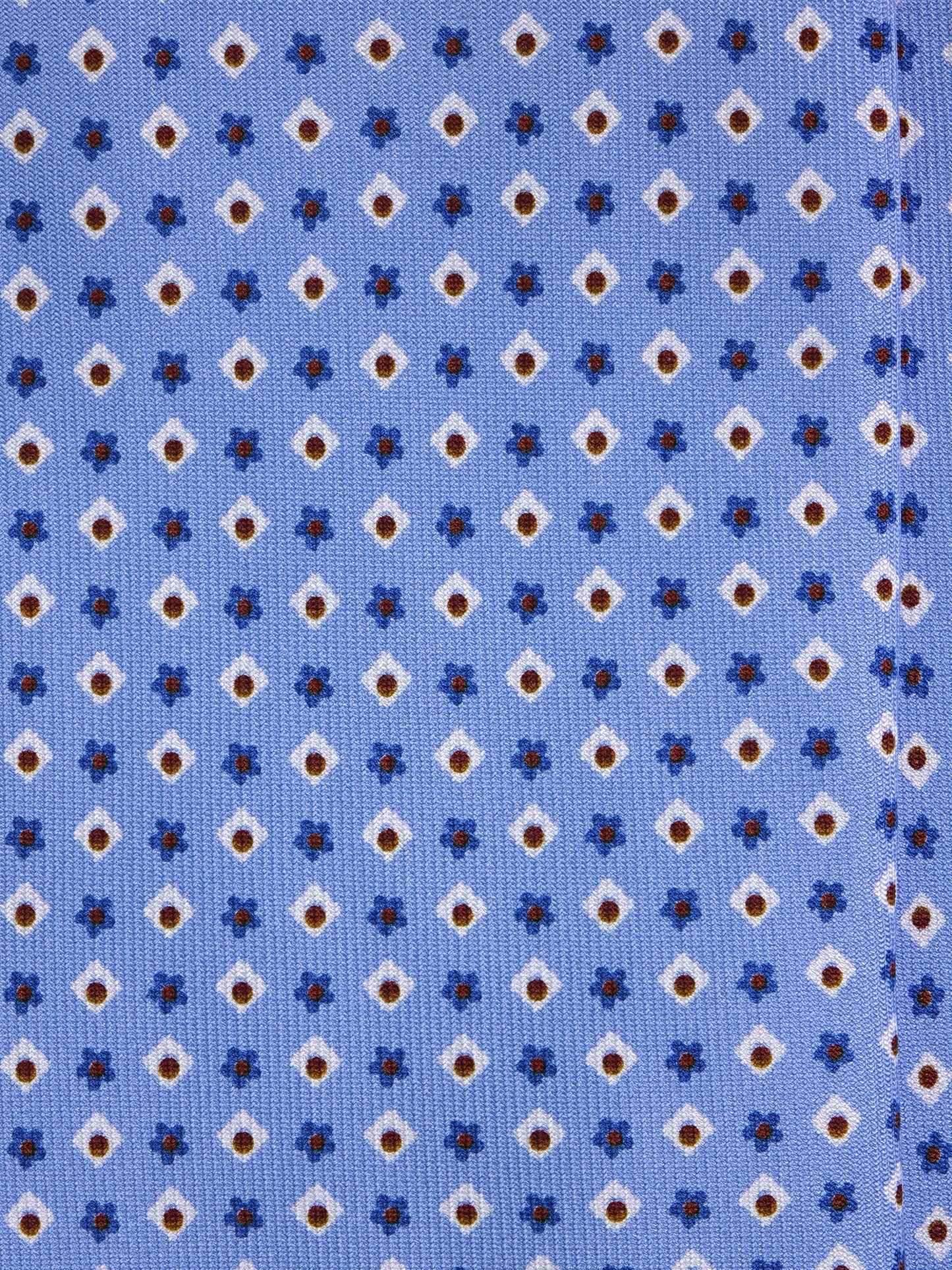 3 Fold Light Blue CLOUD English Printed Silk Tie