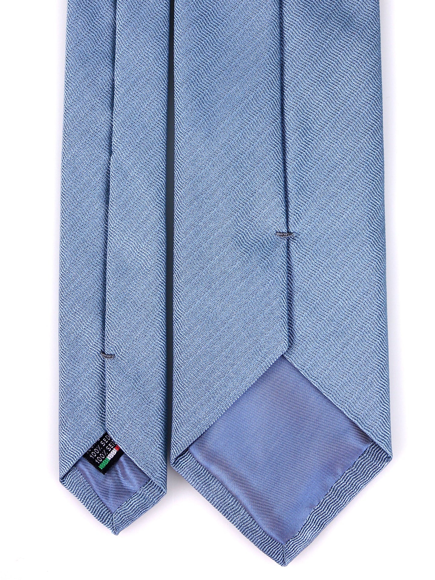 Light Blue OCEAN Jacquard Silk 3 Folds Tie