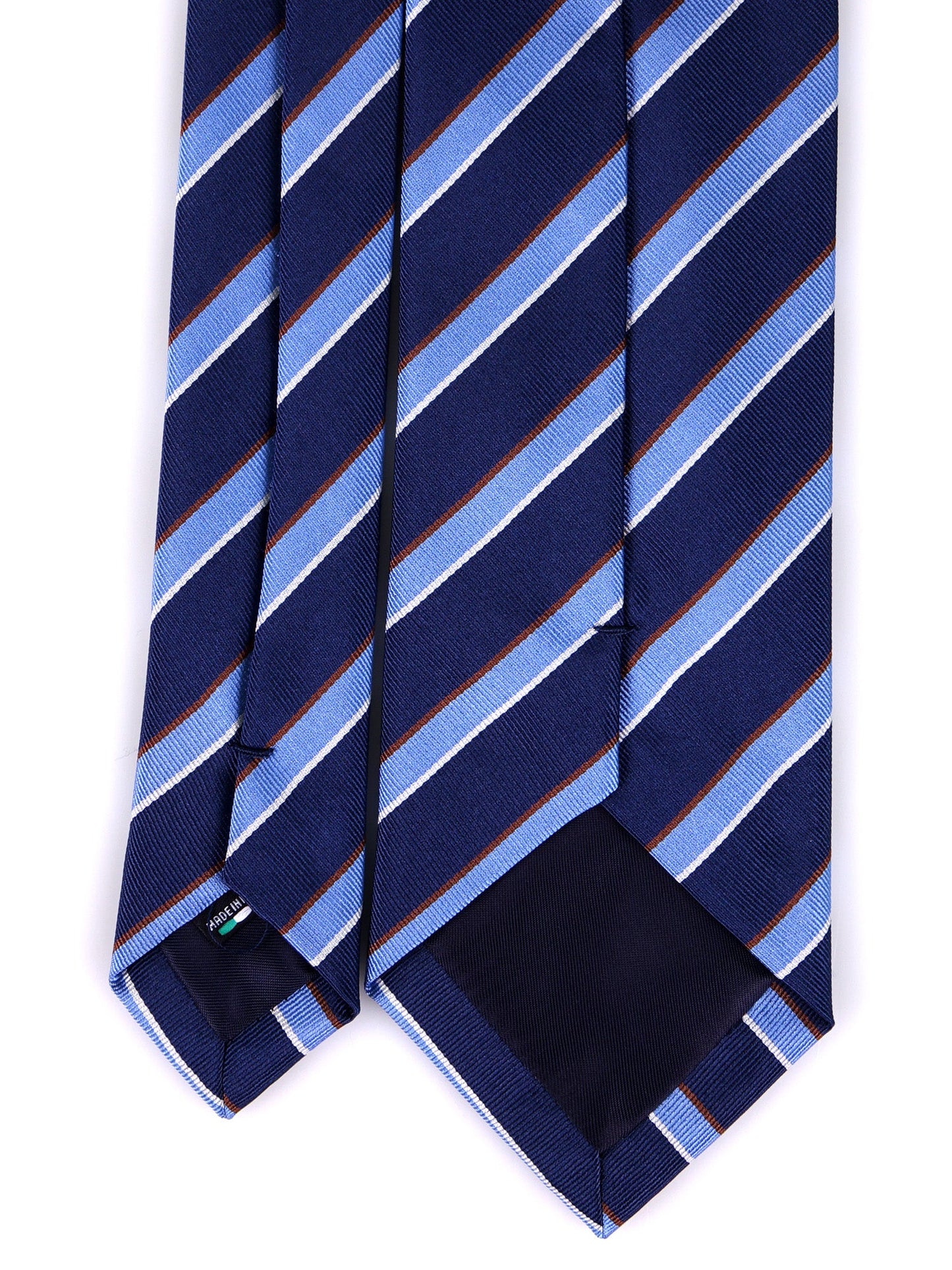 OLTREMARE 3 fold blue jacquard silk tie