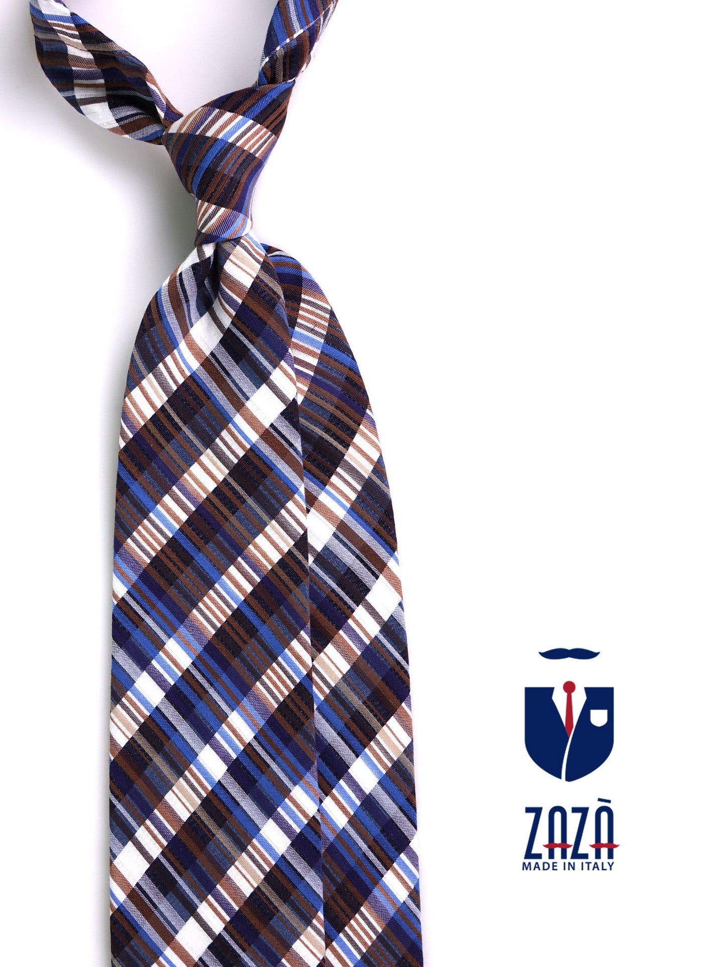 LEVANTE 3-fold light blue Jacquard silk tie