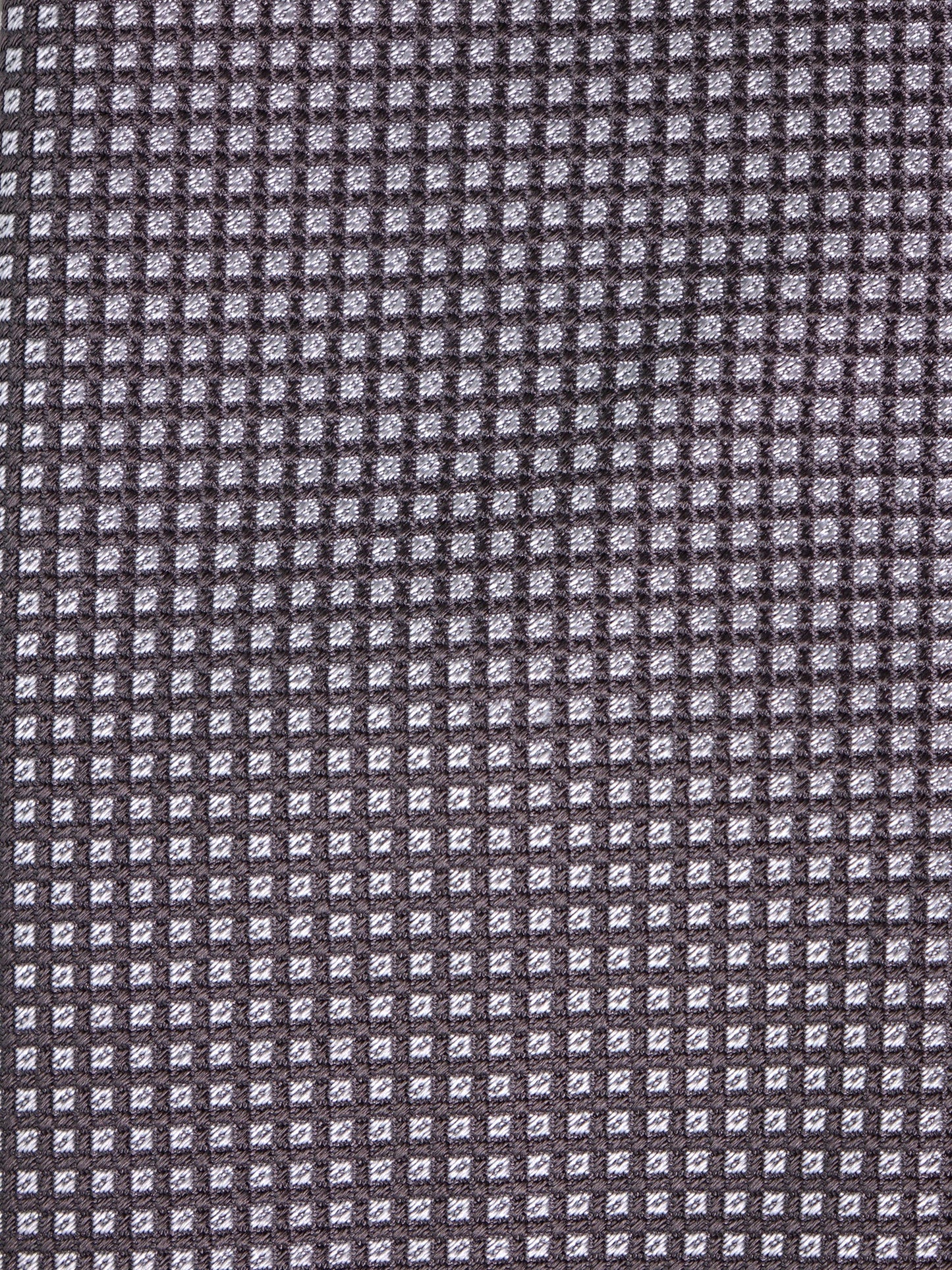 3 Fold Shadow Grey Woven Silk Tie