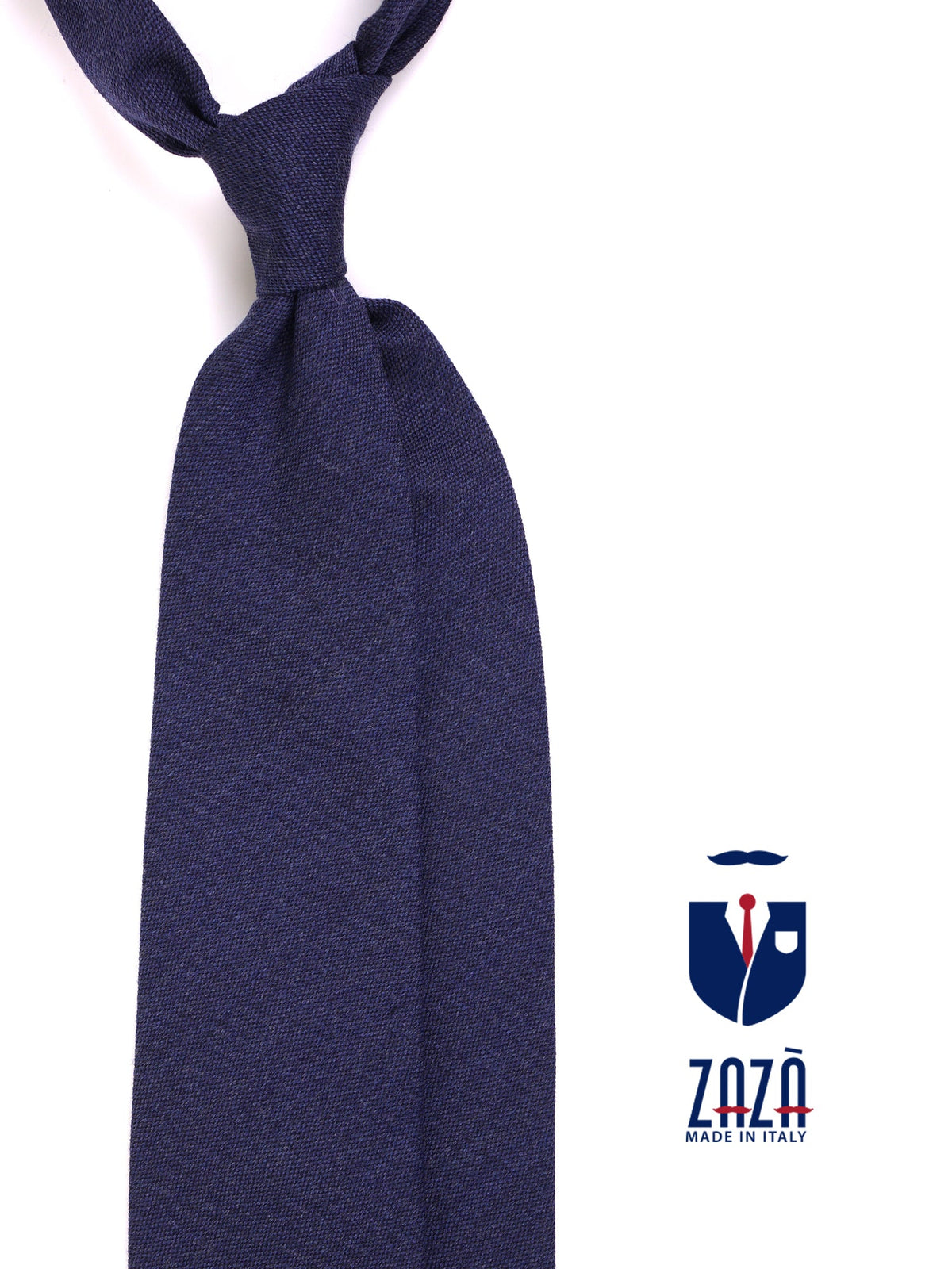 Blue 3-fold silk\wool tie DIDAS