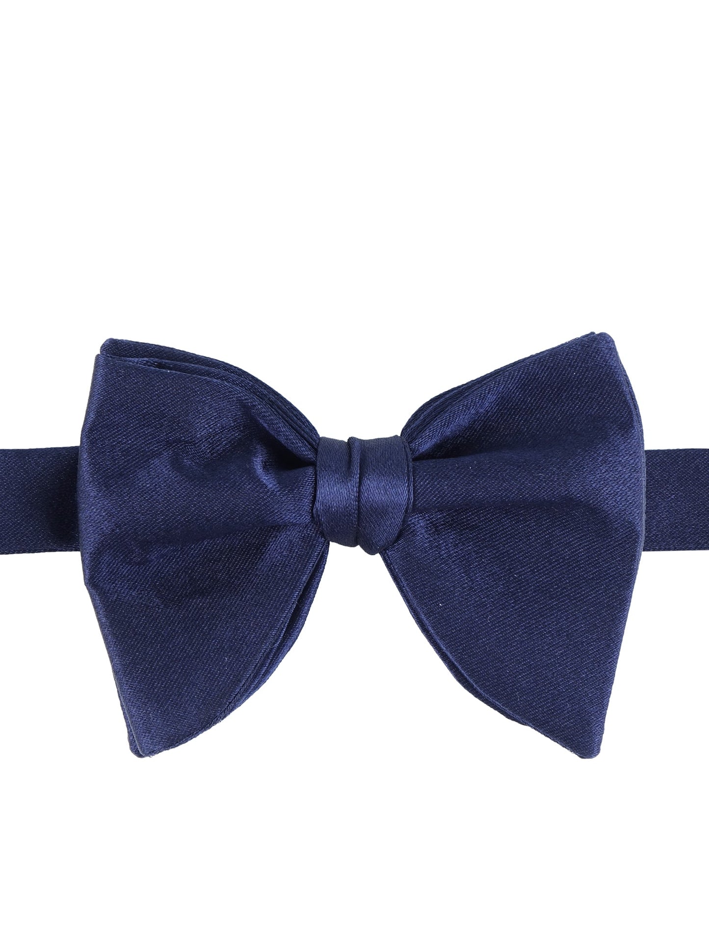 Navy blue bow tie model GOCCIA already tied in satin silk