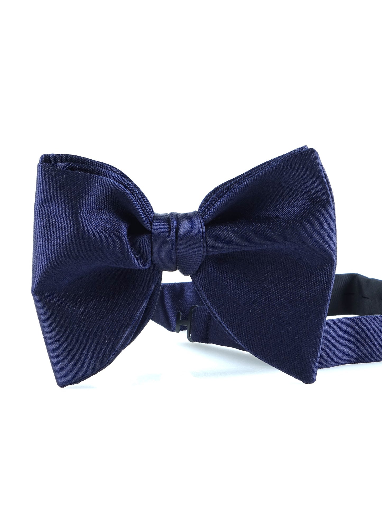 Navy blue bow tie model GOCCIA already tied in satin silk